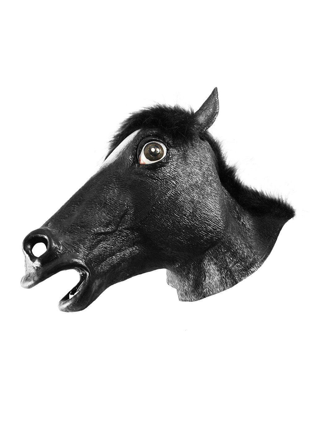 Verkleidungsmaske Pferdemaske schwarz