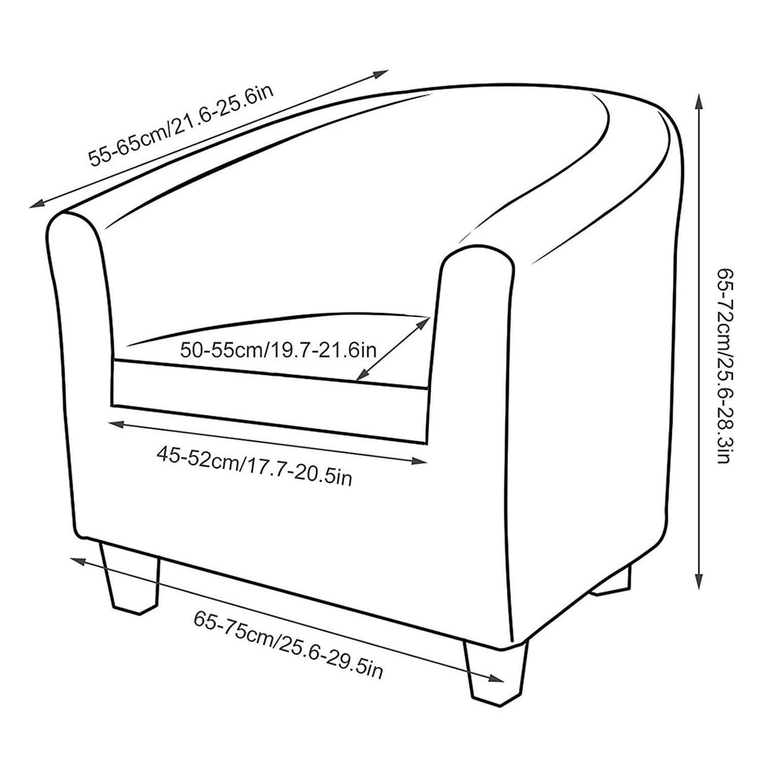 Refttenw Sofahusse 1 Sitzer Elastizität Sofabezug Bedruckter Stuhlbezug mit günstig online kaufen