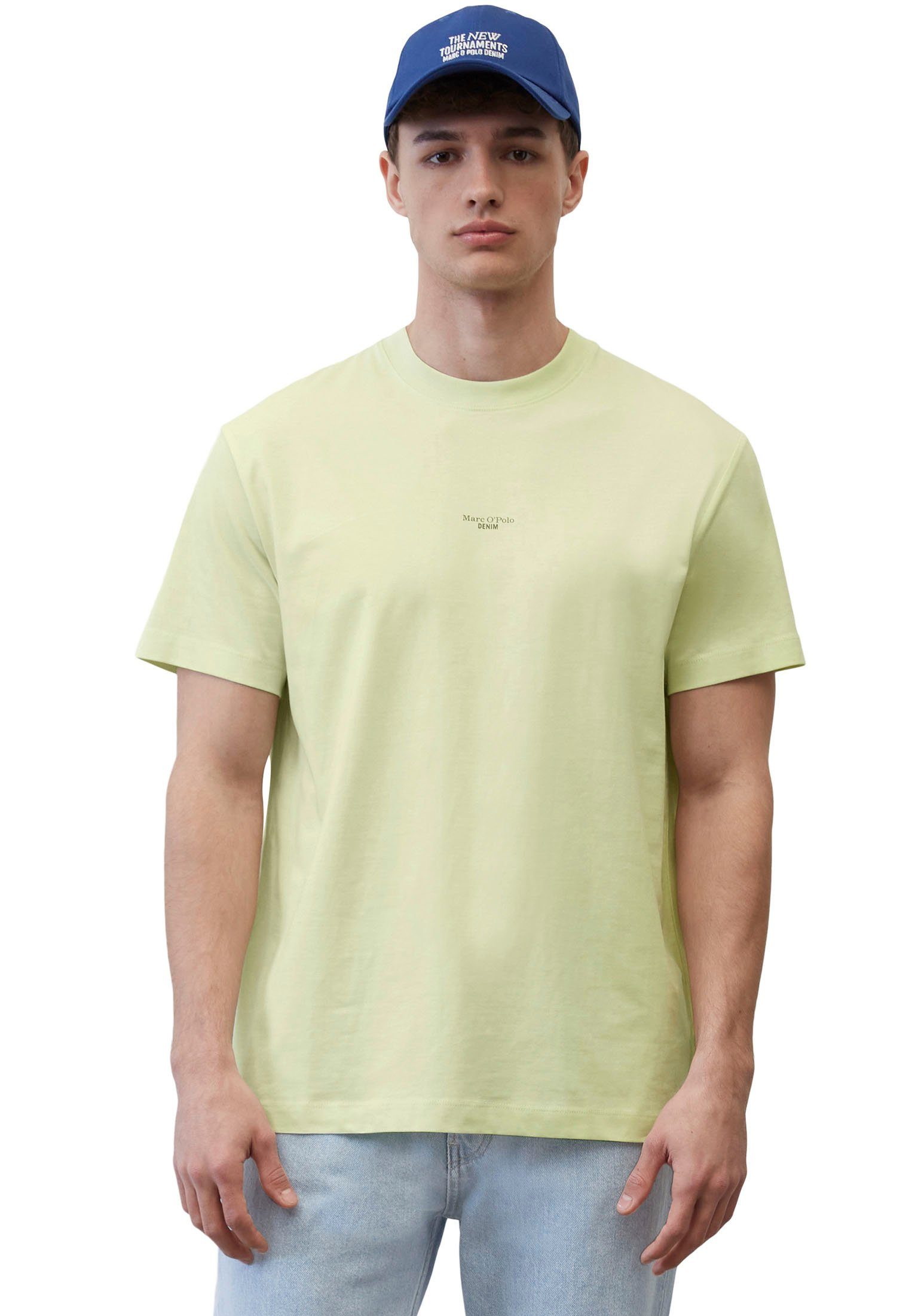 O'Polo T-Shirt Marc DENIM Logo-Druck lime kleinem mit