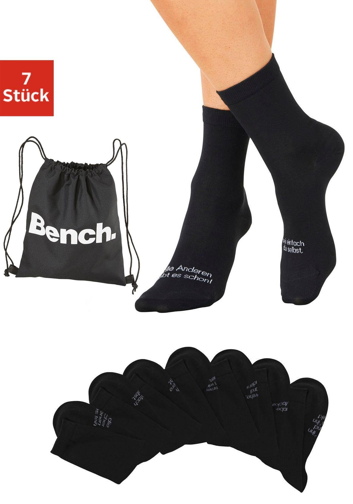 Bench. Socken (Packung, 7-Paar) mit Turnbeutel