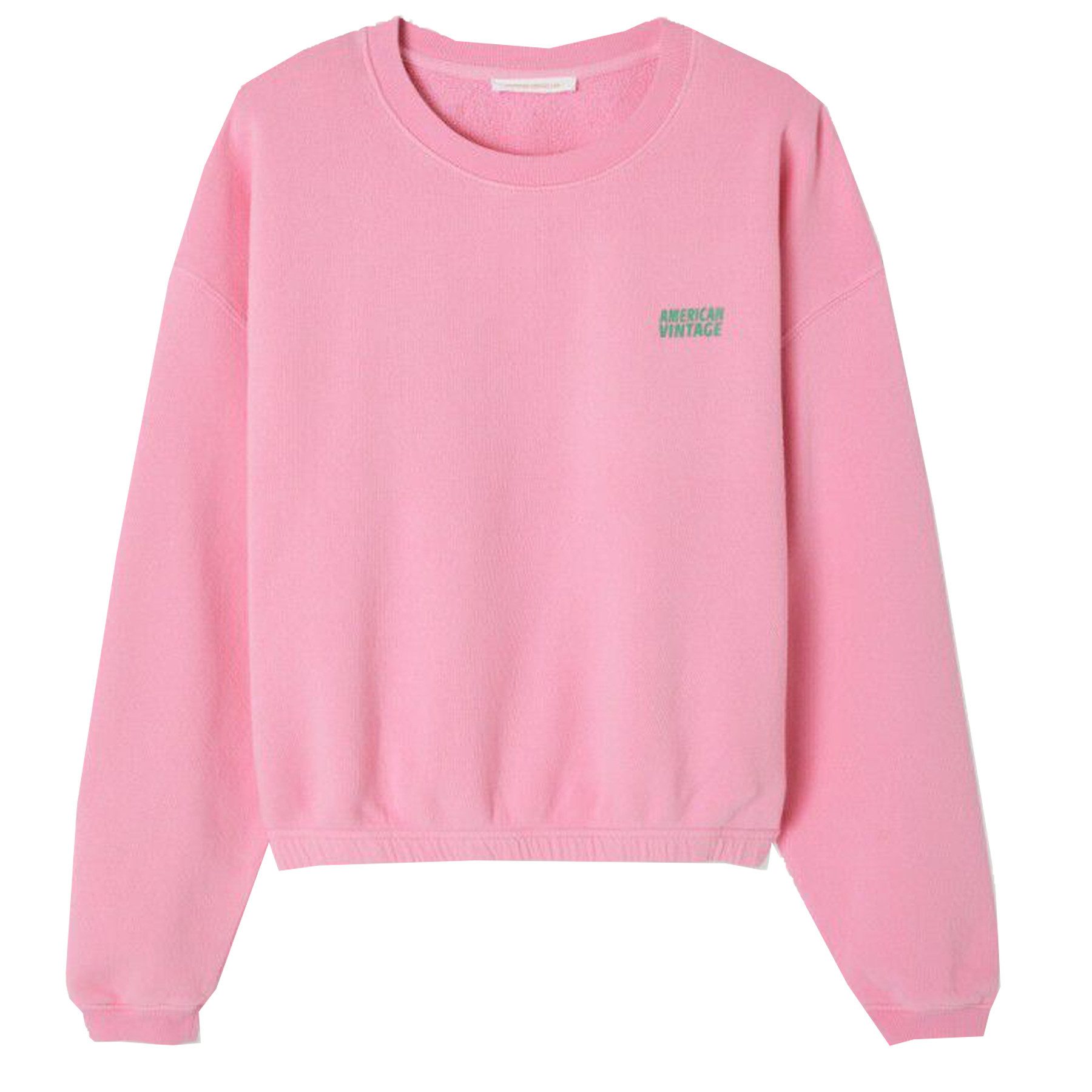 American Vintage Sweater Sweatshirt IZUBIRD aus Baumwolle in Pink