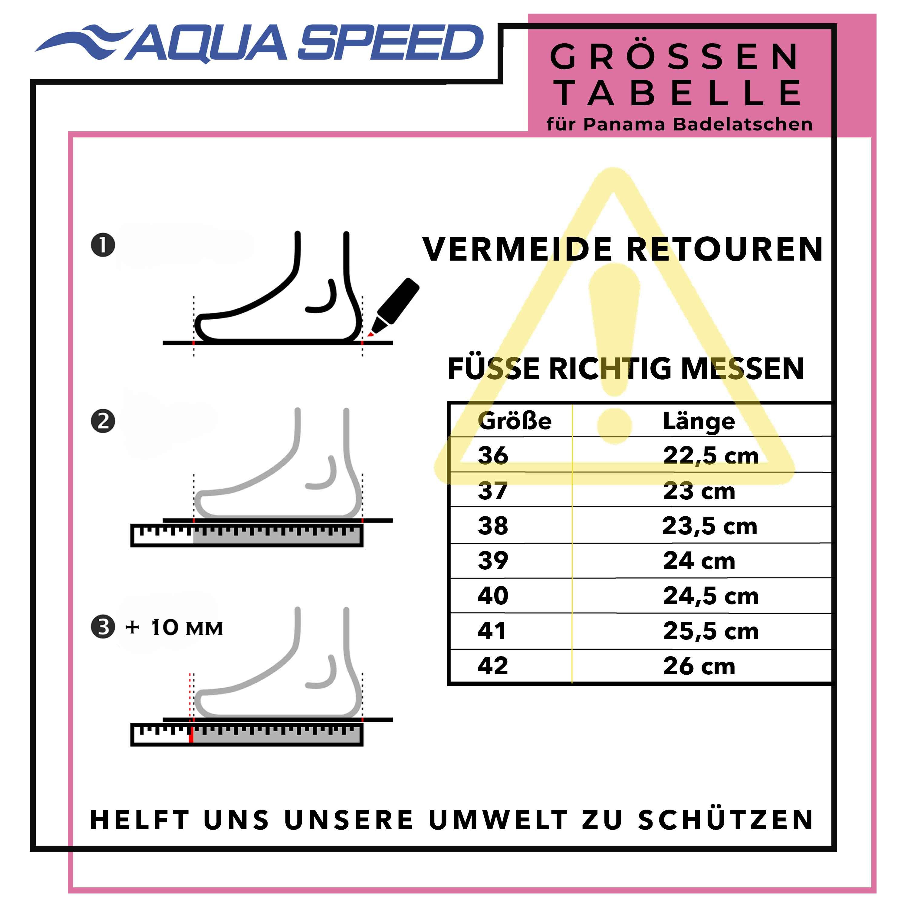 Aqua Speed Strandschuhe mit Soft-Sohle – Ideal für Urlaub & Spa Gr. 40 Badepantolette (Freizeitschuhe für Urlaub & Sauna – Schnelltrocknend & soft) Antibakterielle Eigenschaften – Frische und Schutz für Ihre Füße