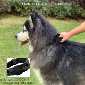 FIDDY Hundehalsbandleuchte Verstellbares Hundehalsband mit Leine für mittelgroße bis große Hunde
