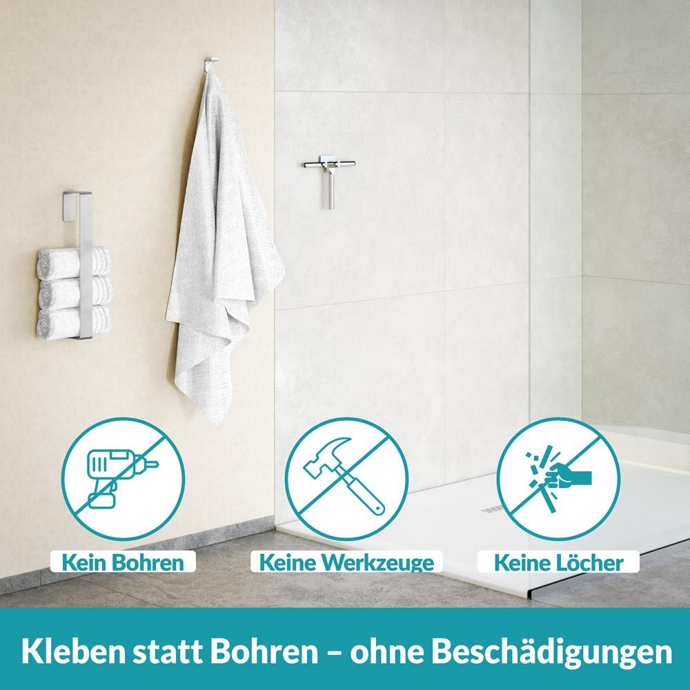 WEISSENSTEIN Duschabzieher ohne Bohren Abzieher