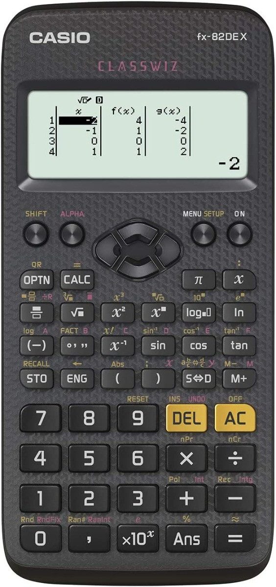 CASIO Taschenrechner fx-82DE X inkl. Schutztasche Schwarz & Fachbuch (80 Seiten, DIN A5) – Bild 2 von 5