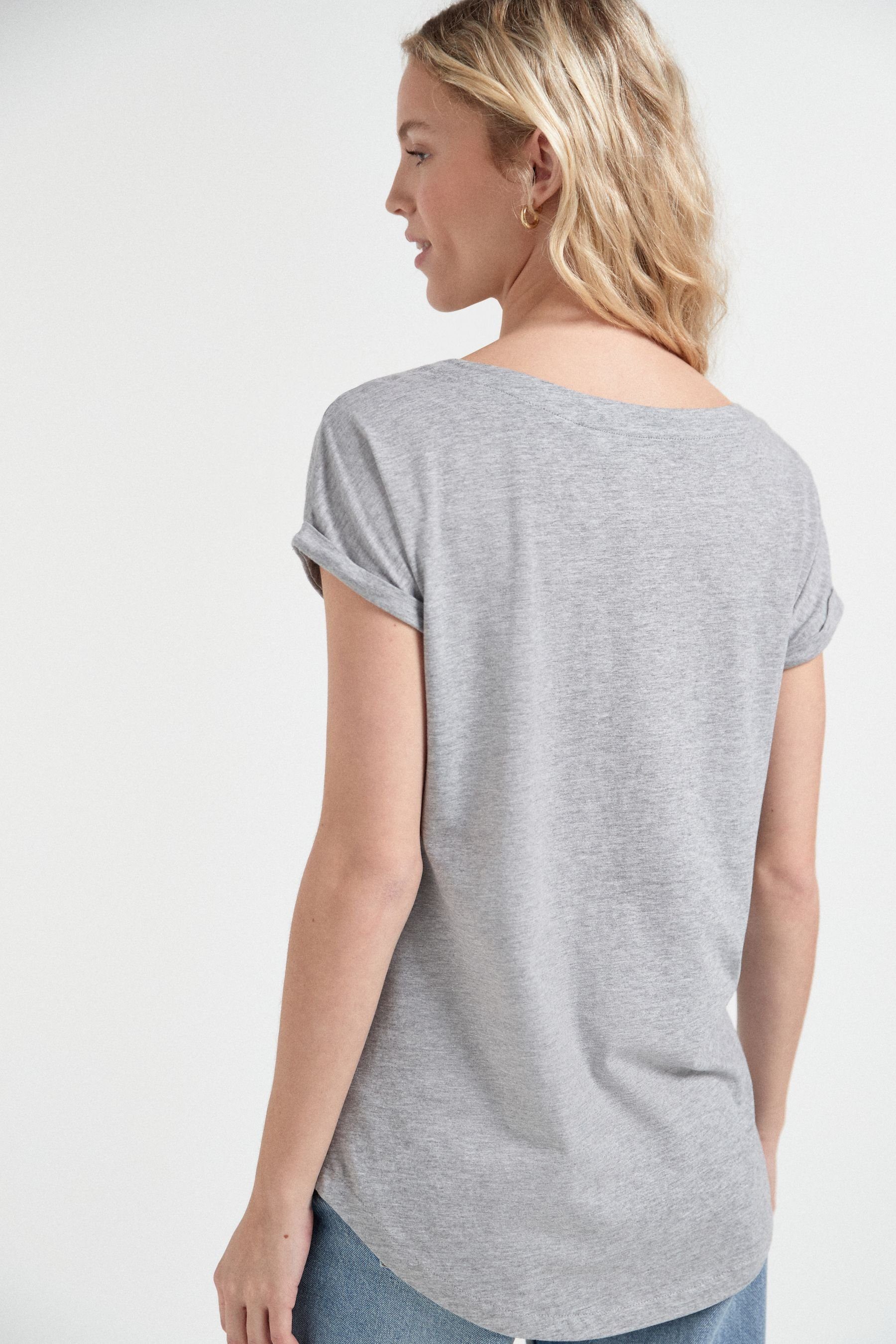 Next T-Shirt 5er-Pack T-Shirts Flügelärmel Baumwolle, günstig online kaufen