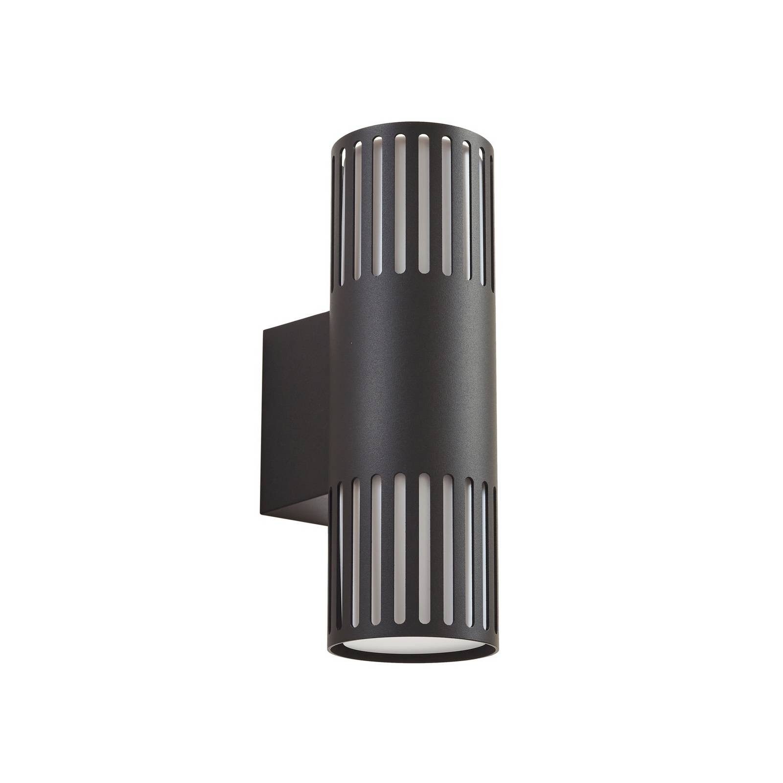 Lindby Außen-Wandleuchte Lurinda, Metall, Schwarz IP44, 2 x 15 W LED