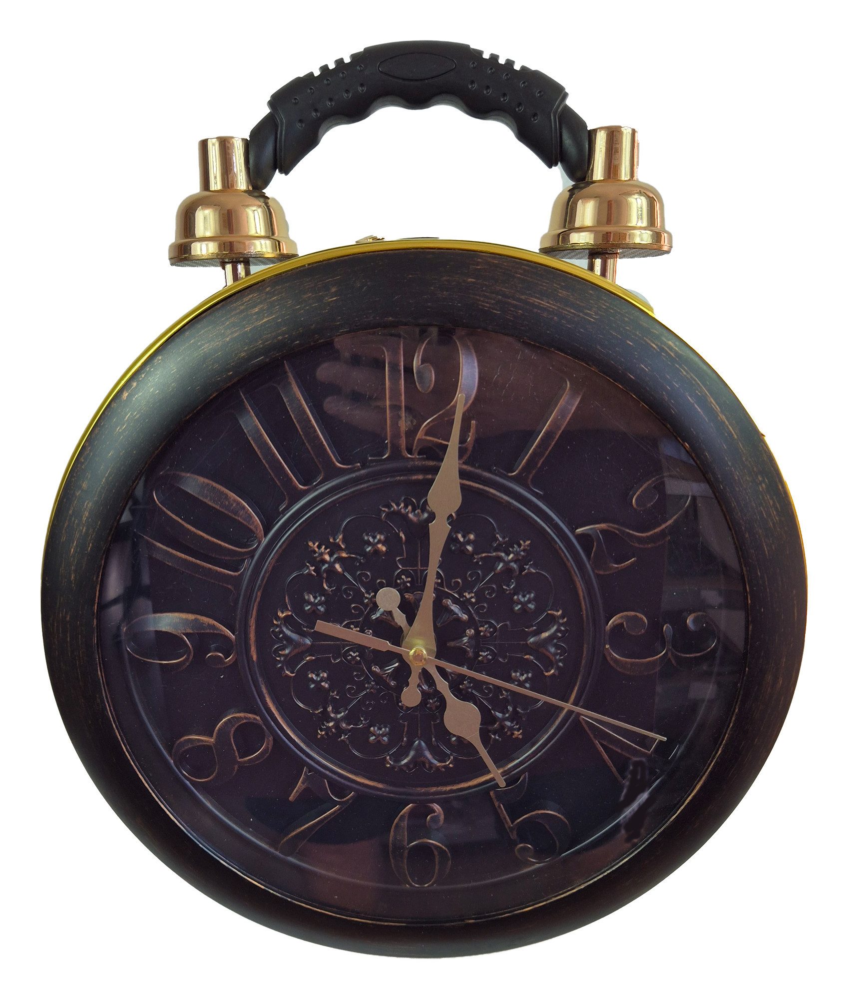 Einkaufszauber Handtasche Designer Handtasche mit echter Uhr Schwarz, Echte Uhr
