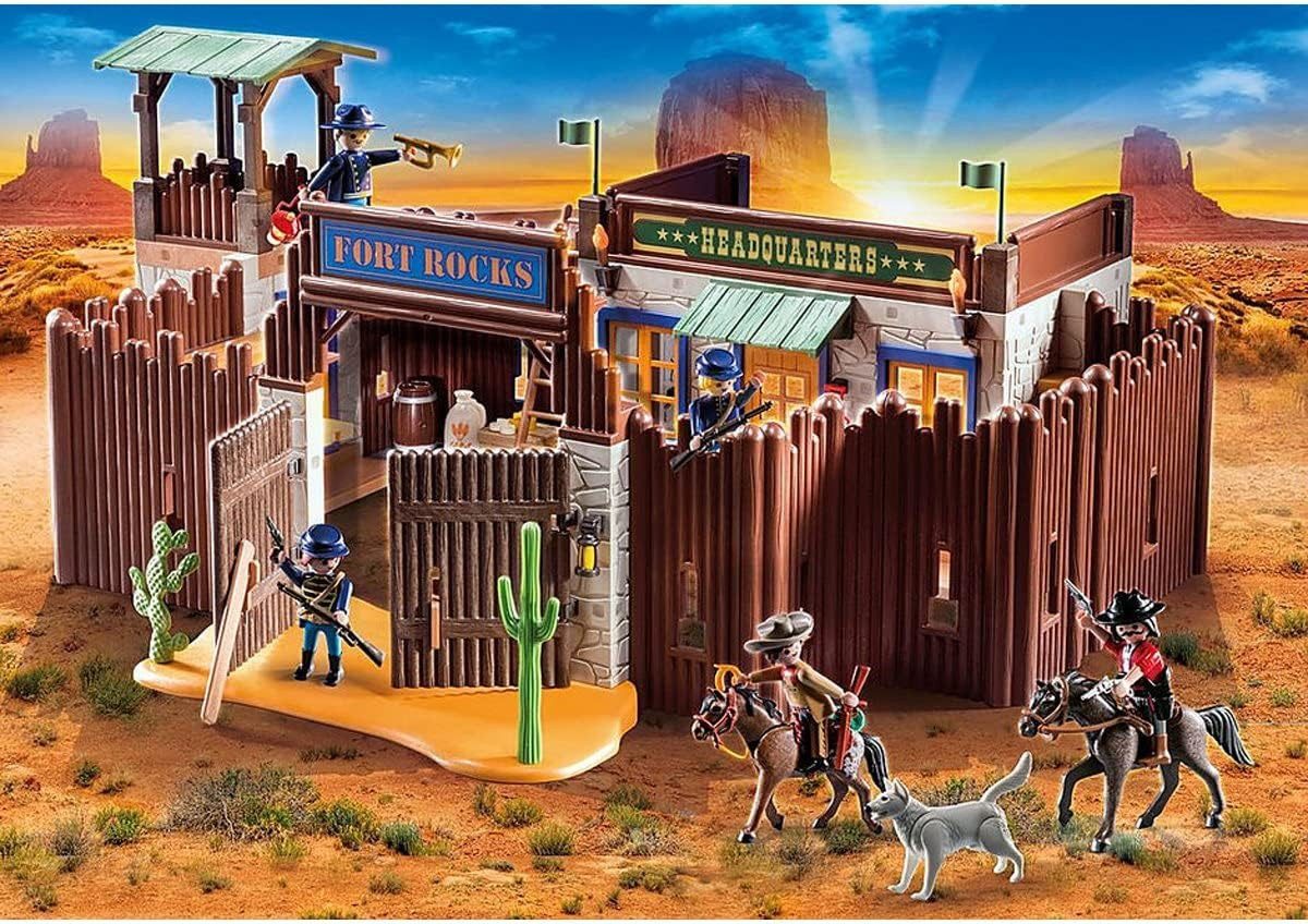 Playmobil® Western Fort Spielbausteine, (Set, 1 St., 1 Playmobil Spielset), 1x PLAYMOBIL; 1x Anleitung; 1x Zubehörteile
