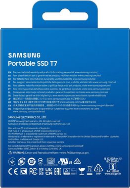 Samsung Portable SSD T7 4TB Titan Grey externe SSD (4 TB) 1050 MB/S Lesegeschwindigkeit, 1000 MB/S Schreibgeschwindigkeit