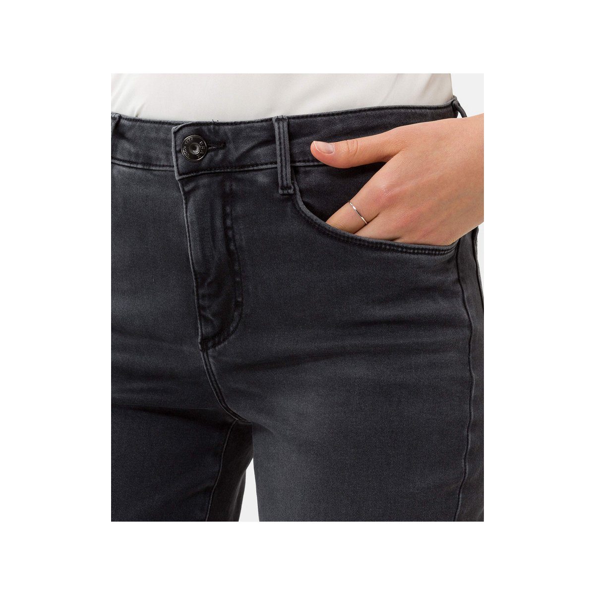 Brax used grey Skinny-fit-Jeans grau (1-tlg)
