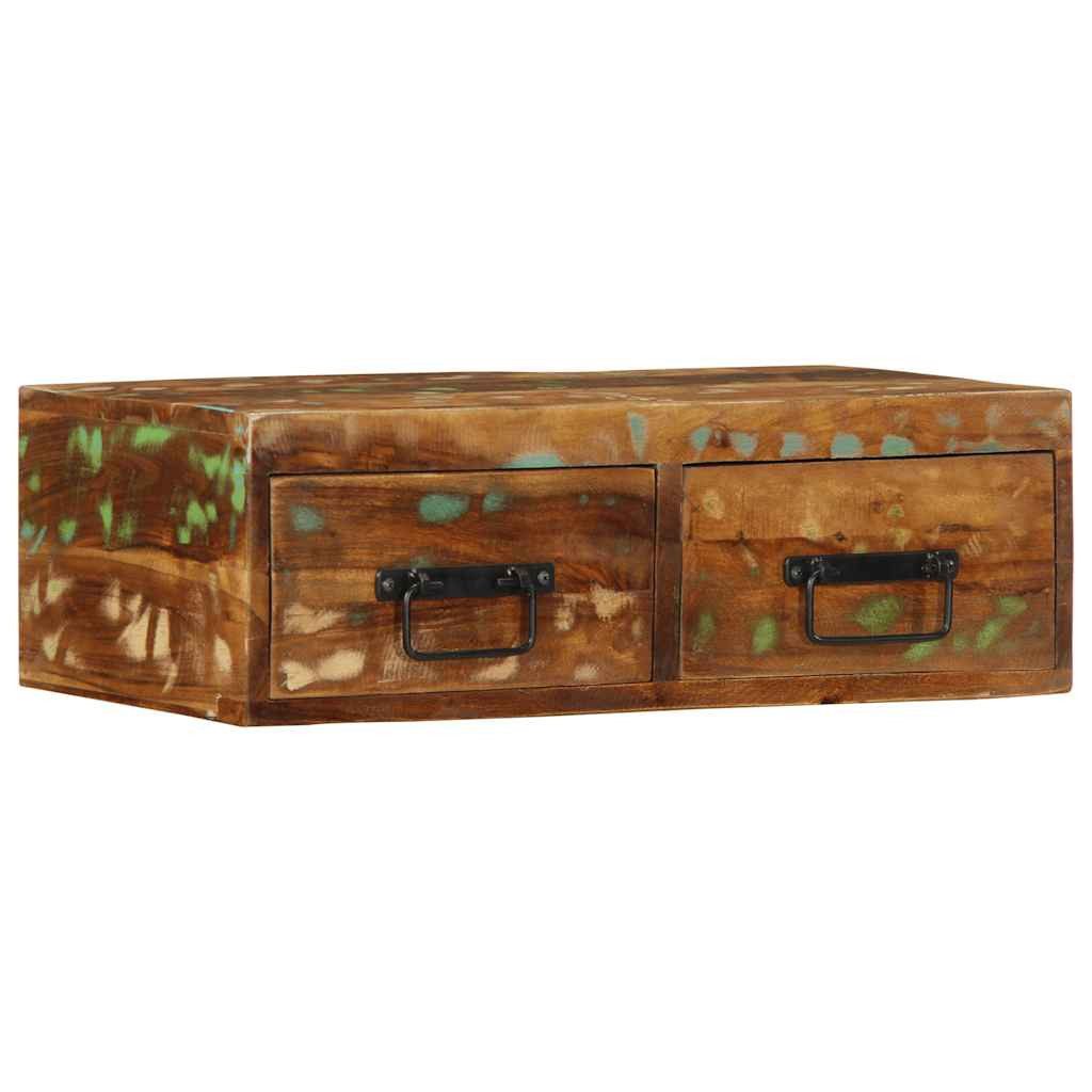 vidaXL Media-Regal TV-Wandschrank 60x30x19 cm Altholz Massiv, 1-tlg.