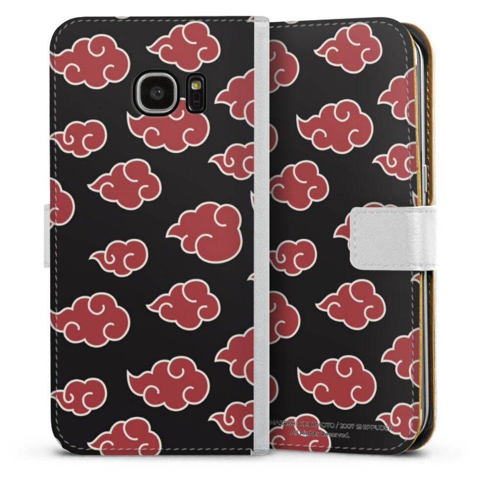 DeinDesign Handyhülle Offizielles Lizenzprodukt Naruto Shippuden Akatsuki Akatsuki Pattern, Samsung Galaxy S7 Edge Hülle Handy Flip Case Wallet Cover