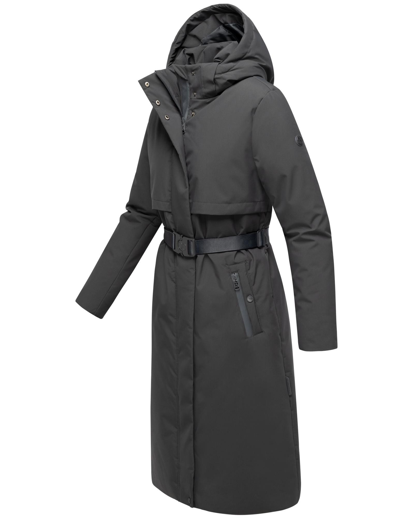Navahoo Wintermantel Waldbummler 14 Wasserabweisender Winterparka mit Kapuze und Taillengürtel – Bild 2 von 5