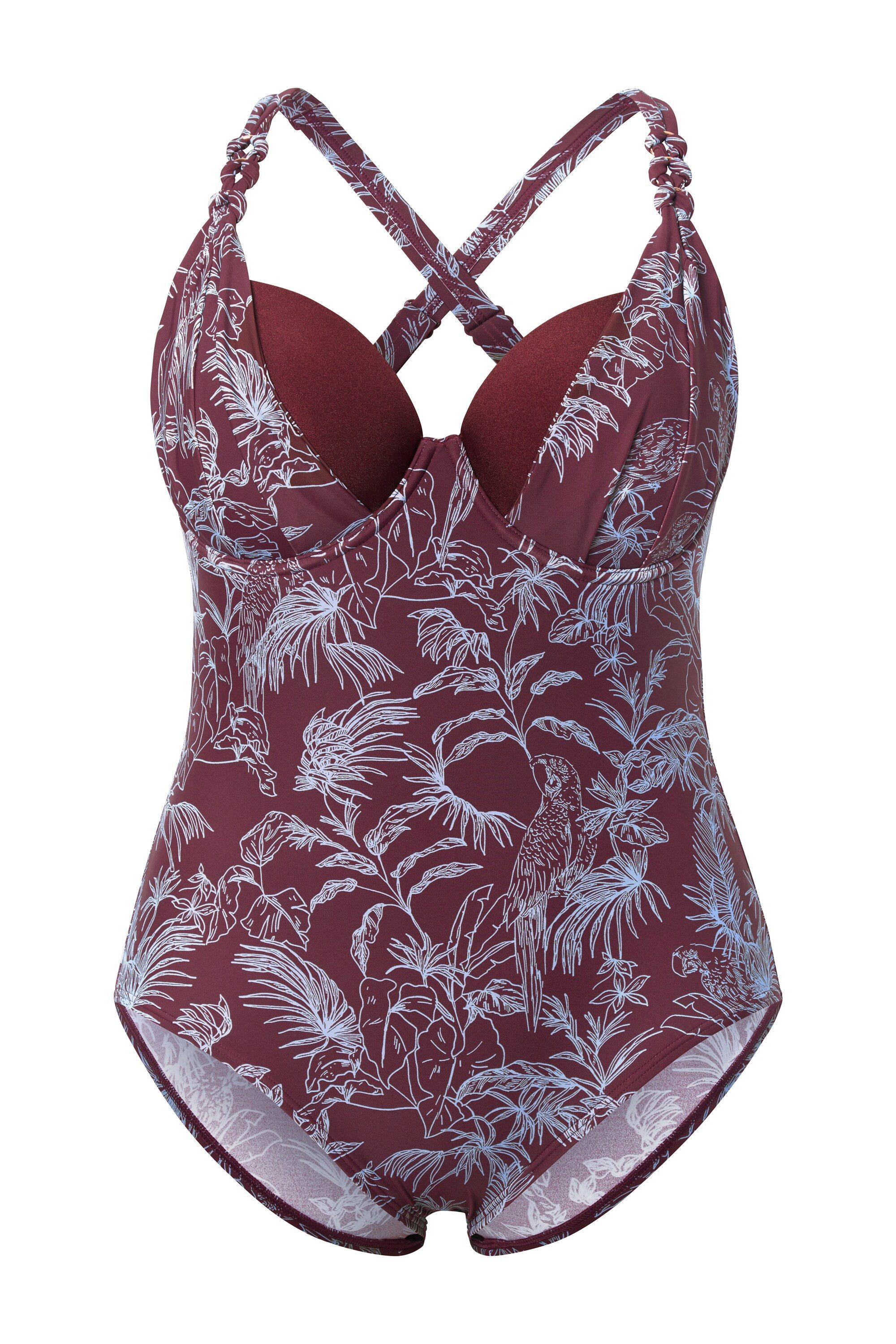 Ulla Popken Badeanzug Badeanzug Dschungel Softcups Bügel recycelt günstig online kaufen