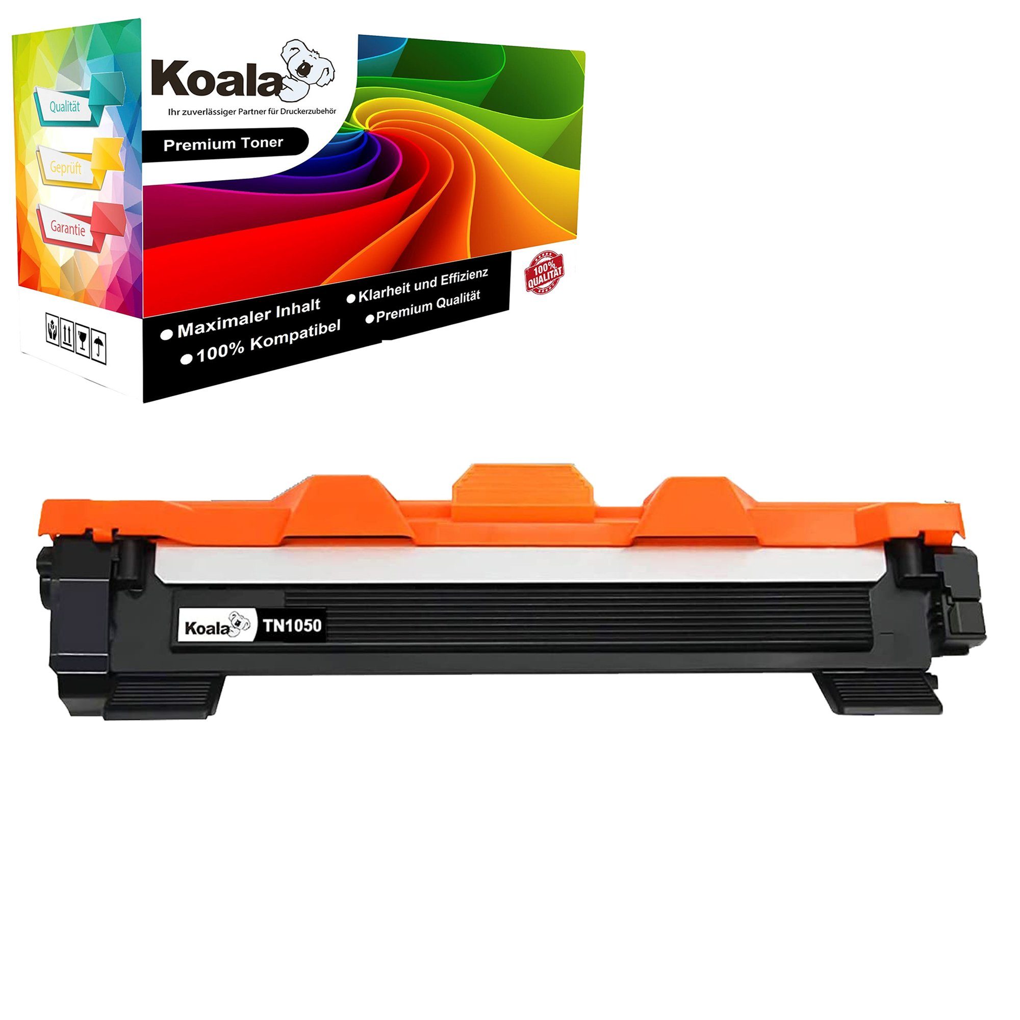 Koala Tonerpatrone XXL Druckleistung bis 1910w (Packung, Toner Kompatibel 1100 MCF DCP-1215 TN-1050 1810 TN-1050 für Brother HL-1212w, Seiten), Kartusche ca. schwarz Brother Toner