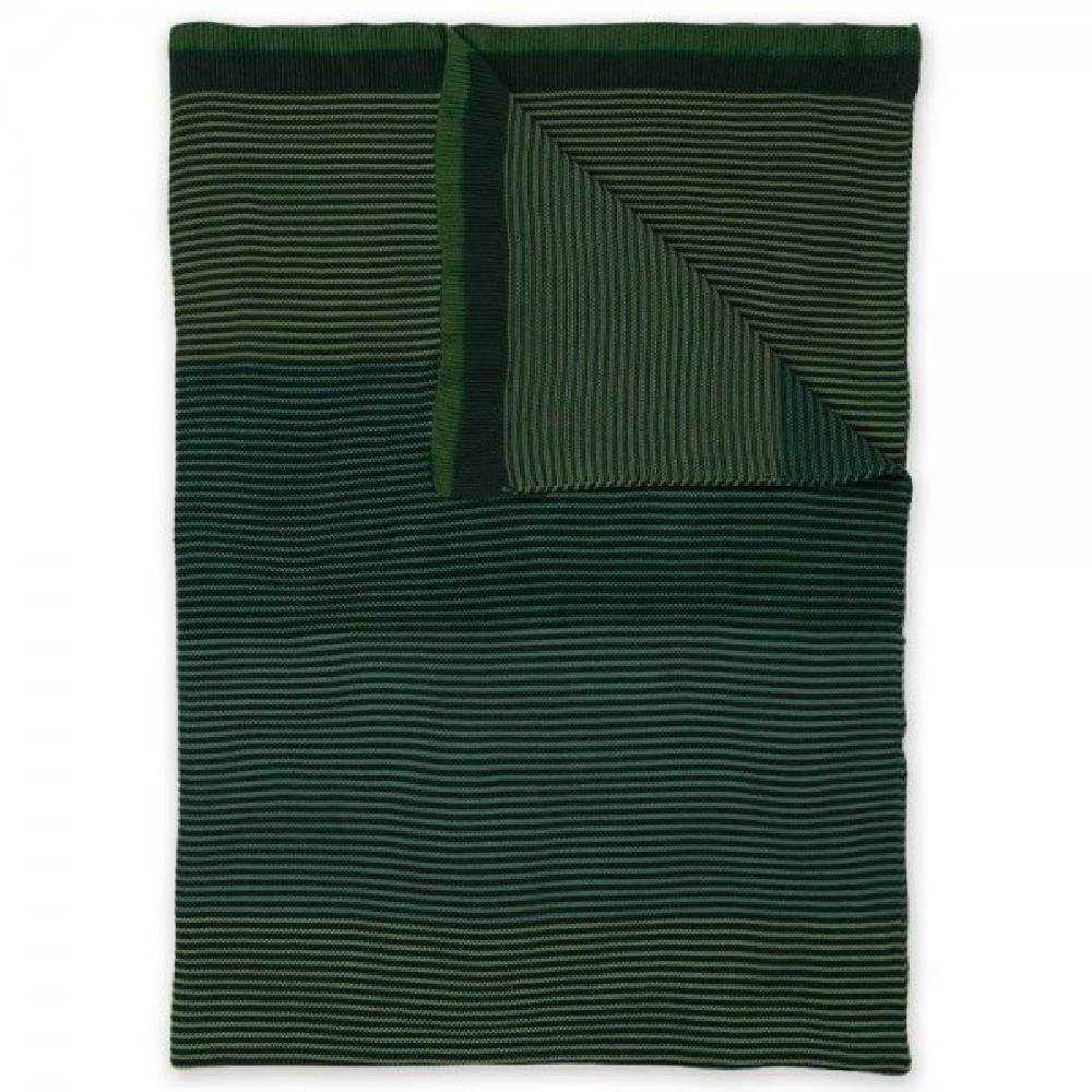 Wohndecke Decke Überwurf Blockstripe Grün (130 x 170 cm), PiP Studio