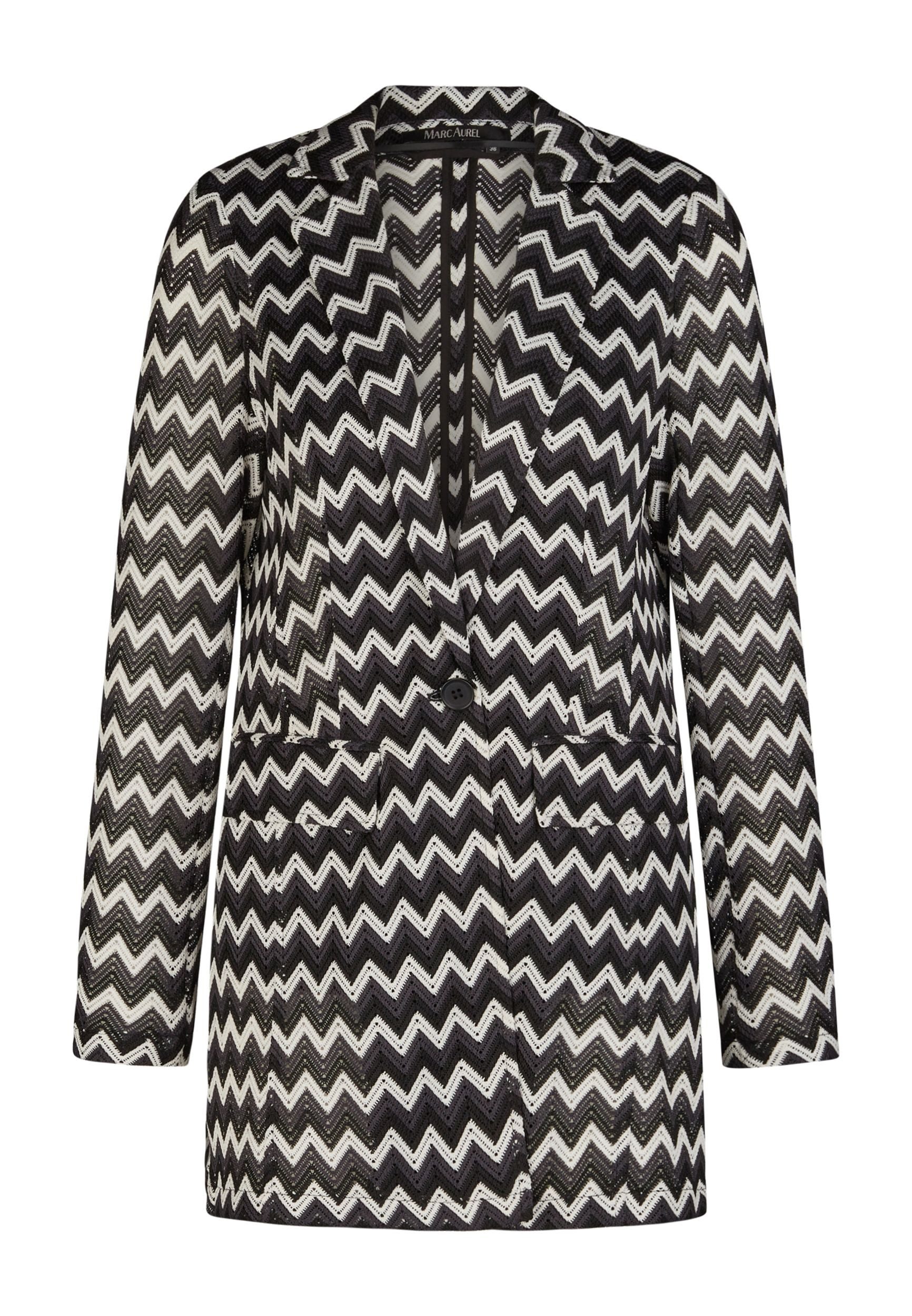 MARC AUREL Longblazer Blazer im Zackenmuster
