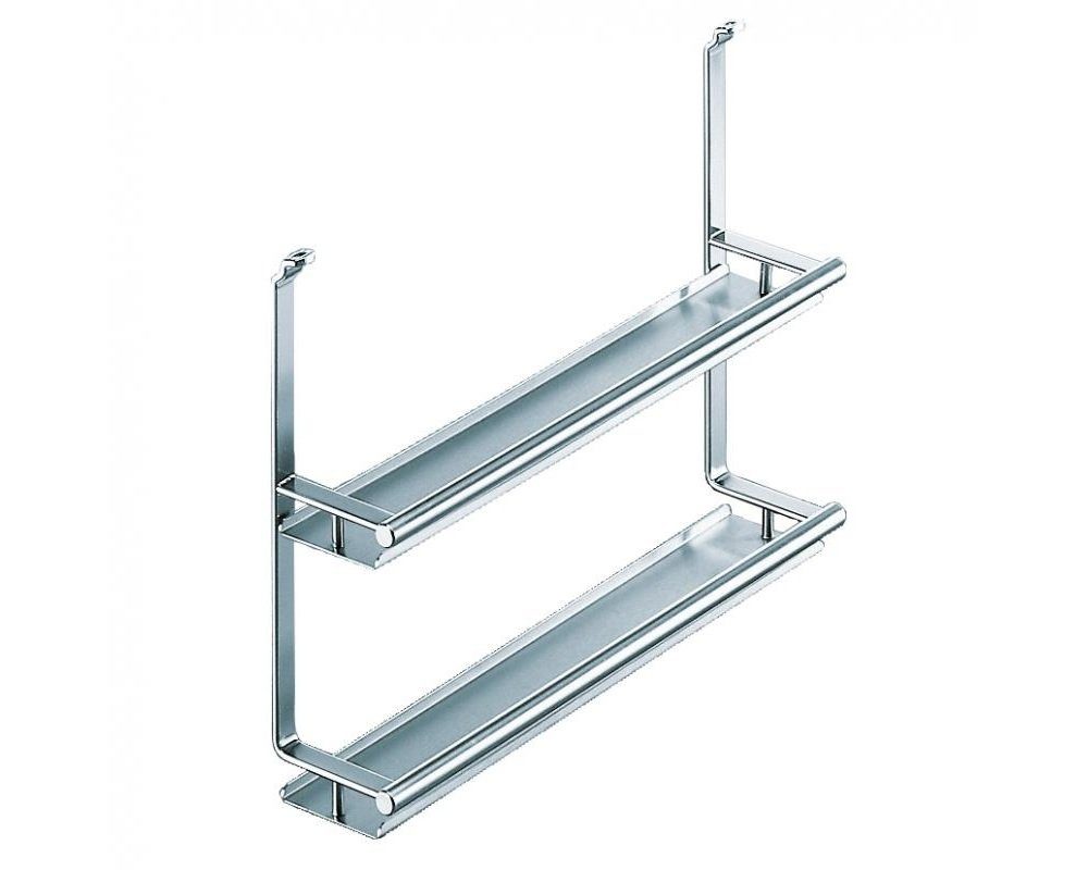 Kesseböhmer Küchenrückwand Linero 2000 Gewürzbord 2-etagig Edelstahl Optik 380 x 80 x 271 mm