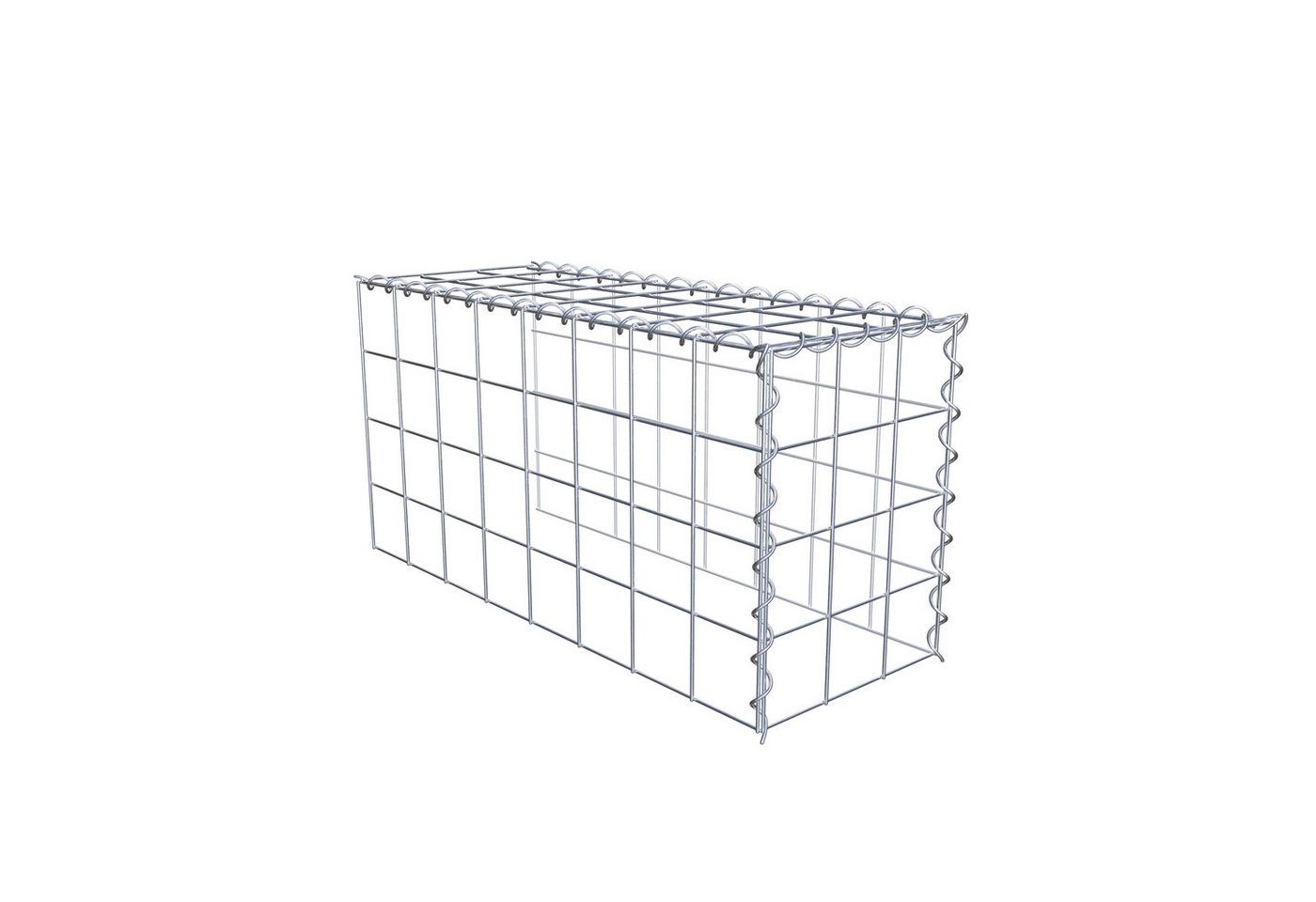 Thumbnail - Gabiona Gabionenzaun Anbaugabione Typ 4 80 cm x 40 cm x 30 cm (L x H x T), Maschenweite 10, (Anbaugabione Typ 4 80 cm x ...