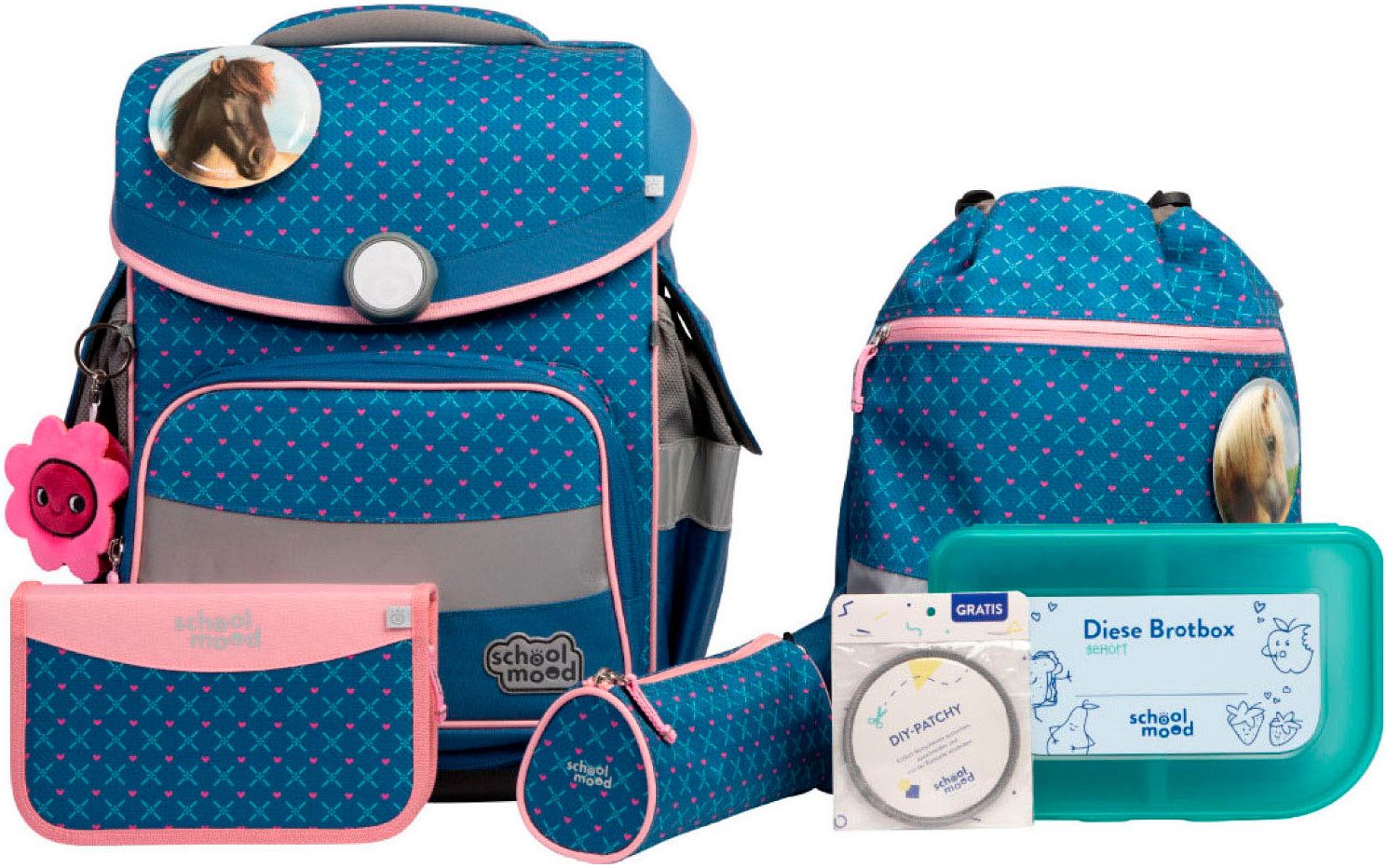 SCHOOL-MOOD® Schulranzen Timeless Pro (Set, 6-tlg)