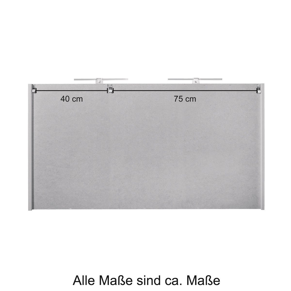 Softclose-Funktion Breite und Malibu anthrazit cm, mit 120 HELD Spiegeltüren MÖBEL Spiegelschrank