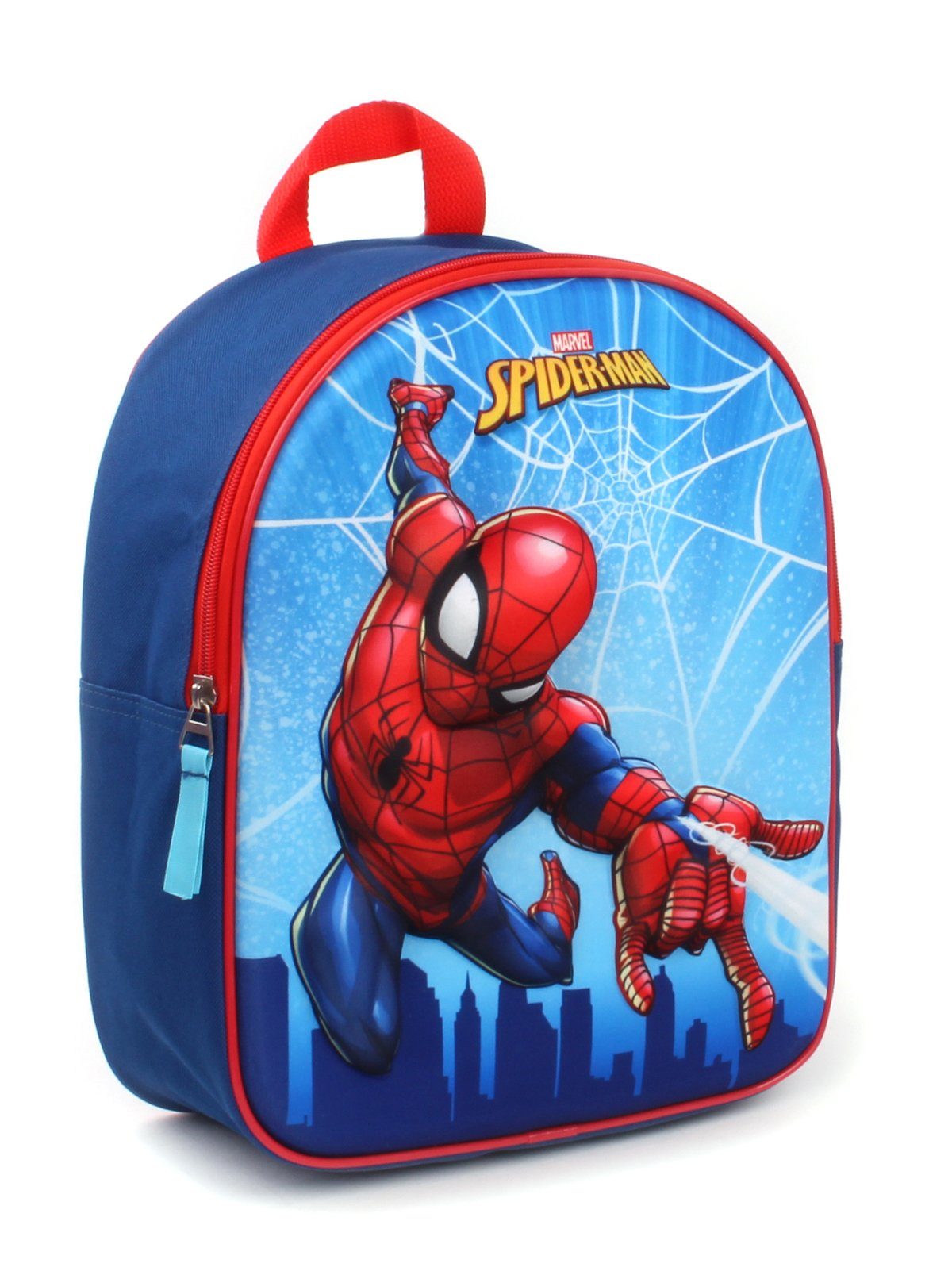 Vadobag Kindermotiv Spider-Man Head, Kinderrucksack Web 3D
