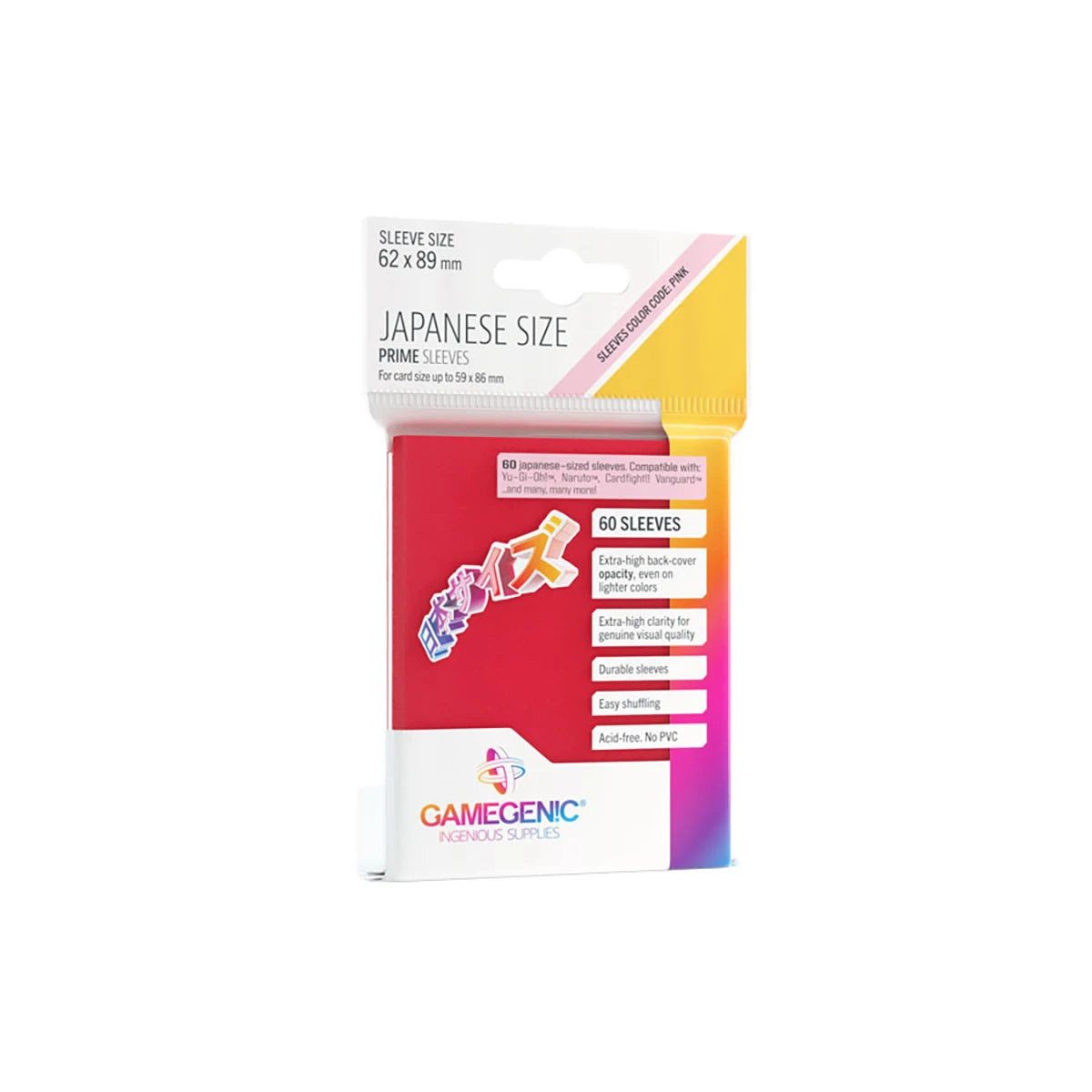 Gamegenic Sammelkarte PRIME Japanese Sized Sleeves Rot