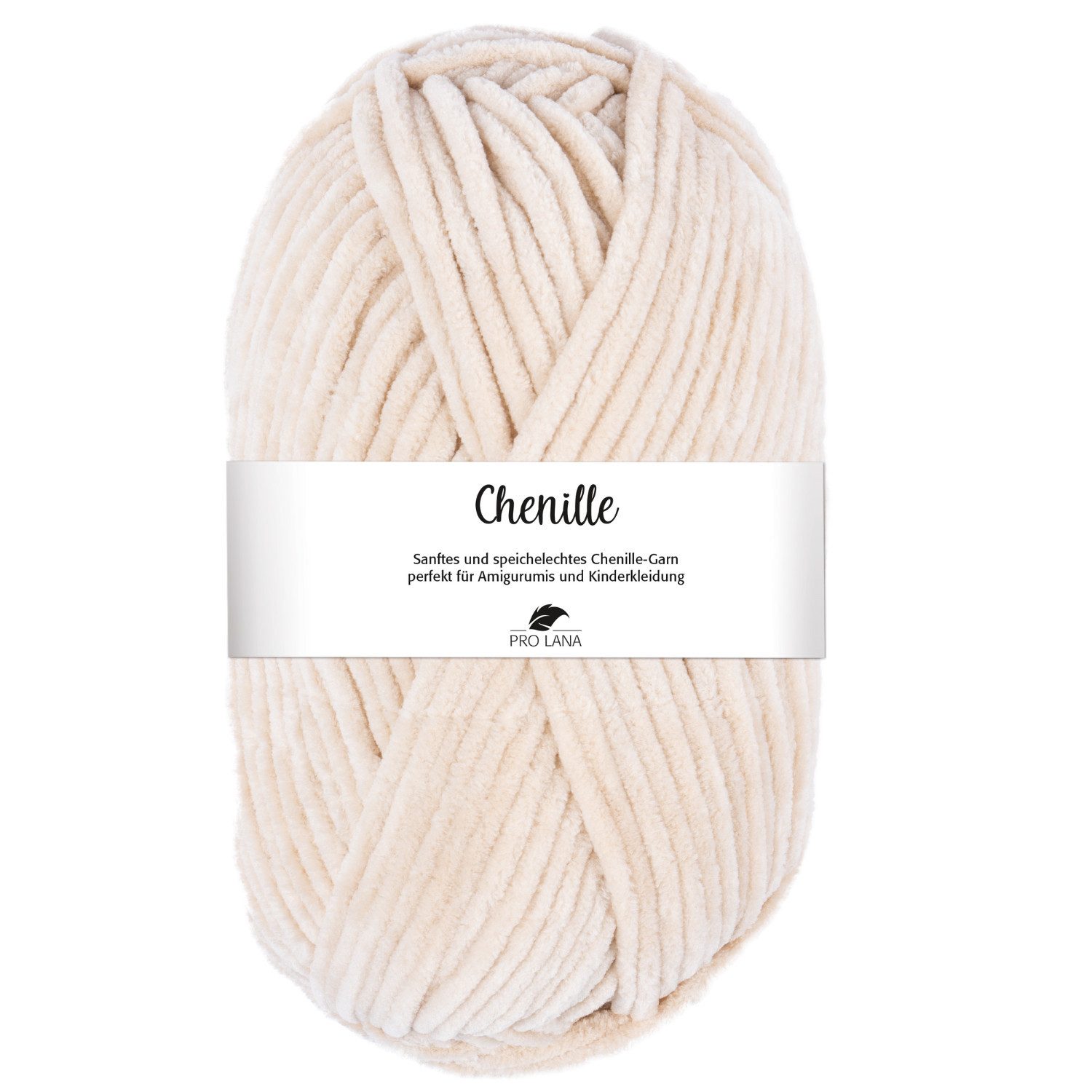 Pro Lana CHENILLE Garn Häkelwolle, 110 m (samtig weiche und stabile Chenille Wolle), 100 g