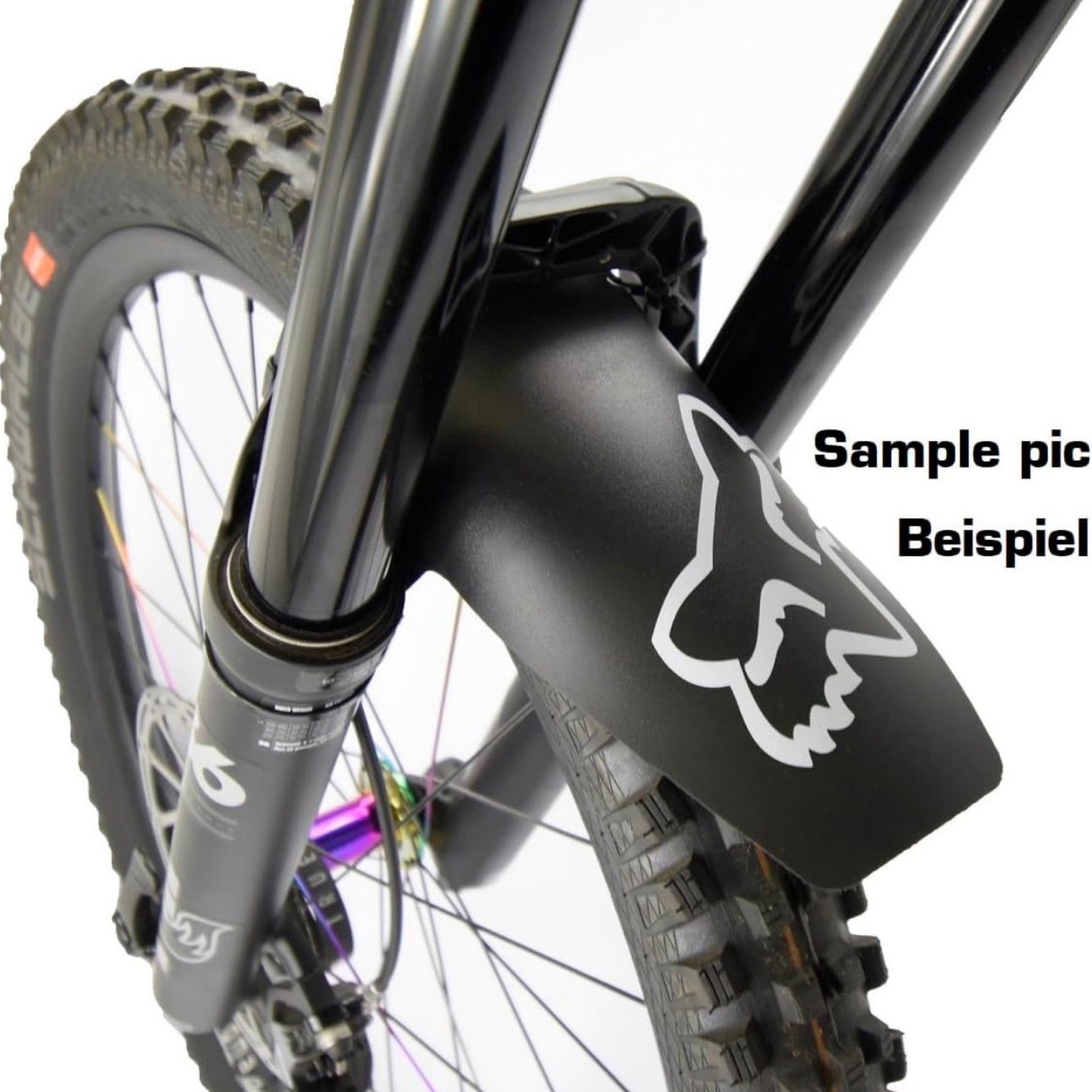 Fox Racing Schutzblech Fox Mud Guard Fahrrad Schutzblech Retro Logo Schwarz – Bild 5 von 5