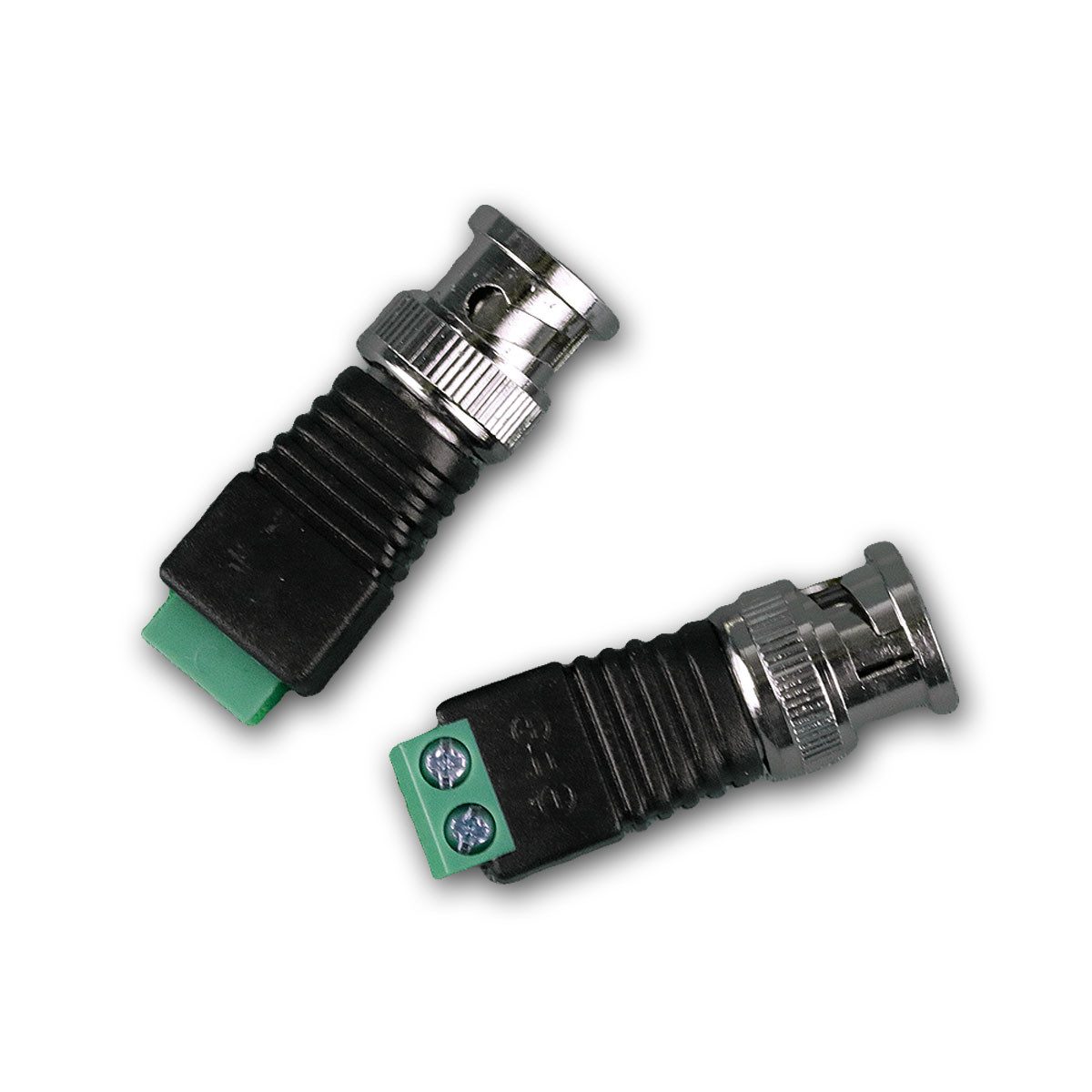 Blanko Rundstecker 2er Set BNC-Stecker Adapter auf Schraubanschluss