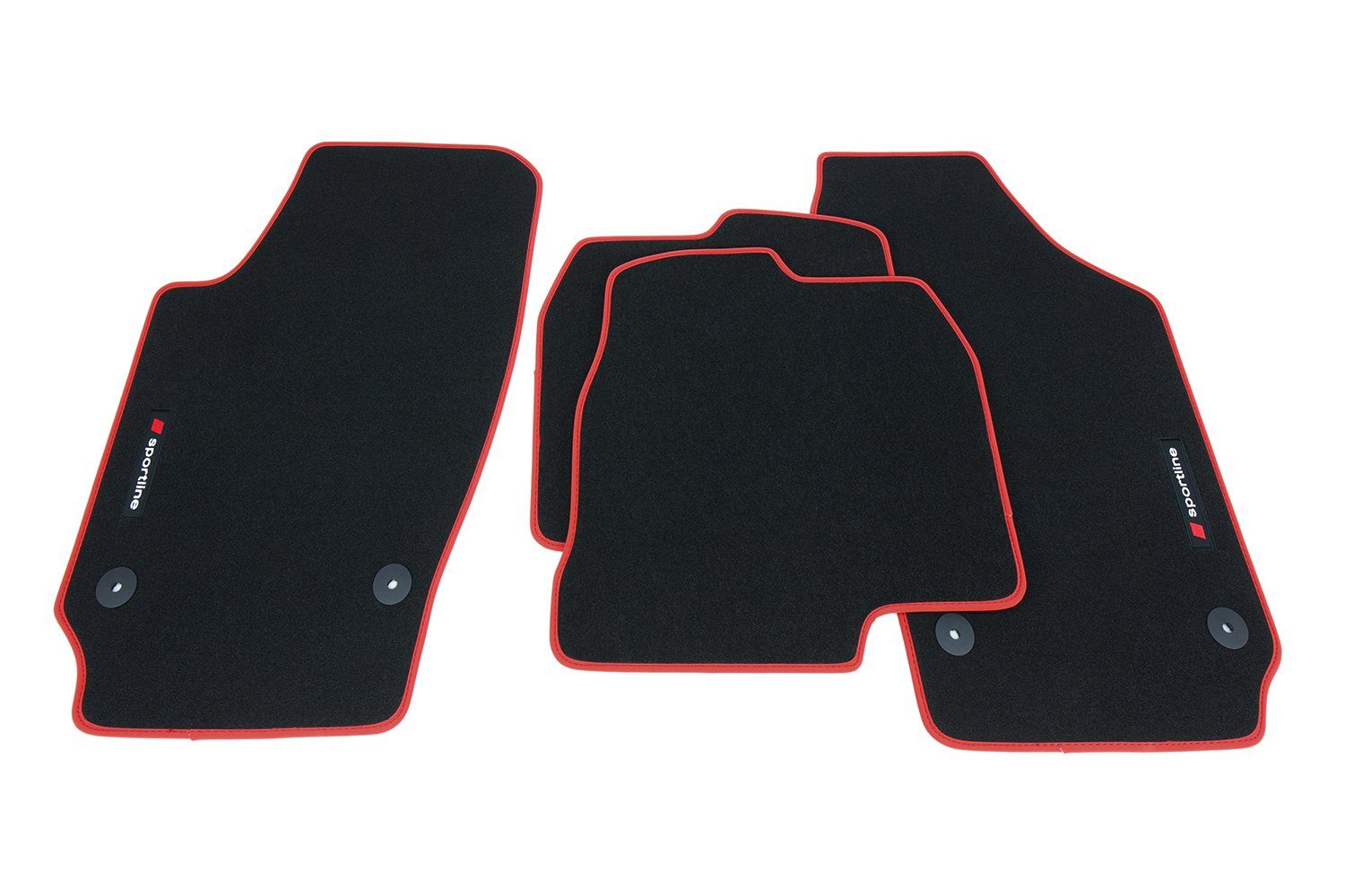 kompatibel Fußmatten teileplus24 Ibiza mit 6L Auto-Fußmatten 2002-2008 3 Seat Velours Set PV301