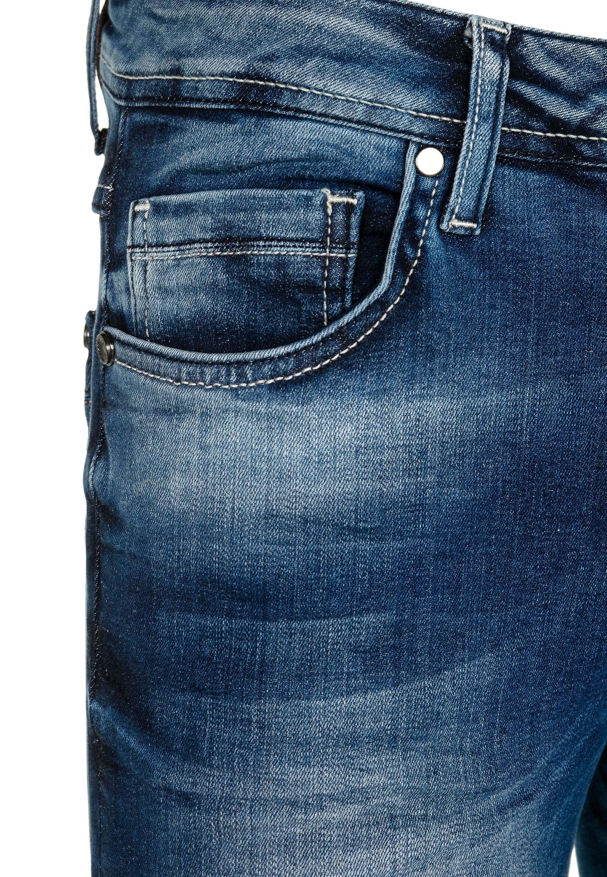 Waschung & Baxx Cipo Fit mit Straight in Slim-fit-Jeans cooler