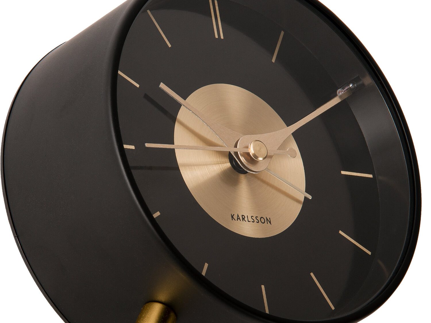 Karlsson Uhr Wecker Glamour GOLD DISC, Ø 11 cm