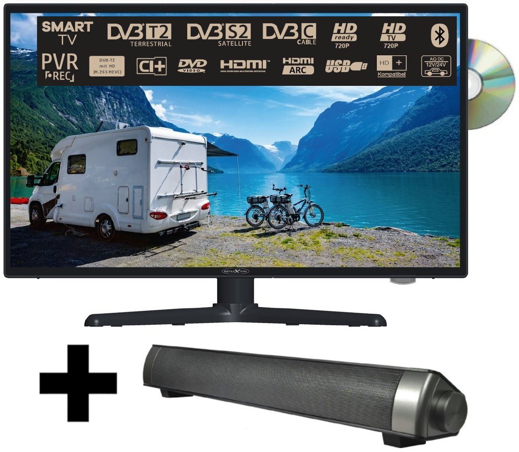 Reflexion LDDW19i+ LED-Fernseher (47,00 cm/19 Zoll, HD-ready, Smart-TV, DC IN 12 Volt / 24 Volt, Netzteil 230 Volt, Fernseher für Wohnwagen, Wohnmobil, Camping, Caravan, mit integriertem DVD-Player, inkl. Soundbar) schwarz ! RABATT: 38.24% Reflexion LDDW19i+ LED-Fernseher (47,00 cm/19 Zoll, HD-ready, Smart-TV, DC IN 12 Volt / 24 Volt, Netzteil 230 Volt, Fernseher für Wohnwagen, Wohnmobil, Camping, Caravan, mit integriertem DVD-Player, inkl. Soundbar) schwarz ! RABATT: 38.24%
