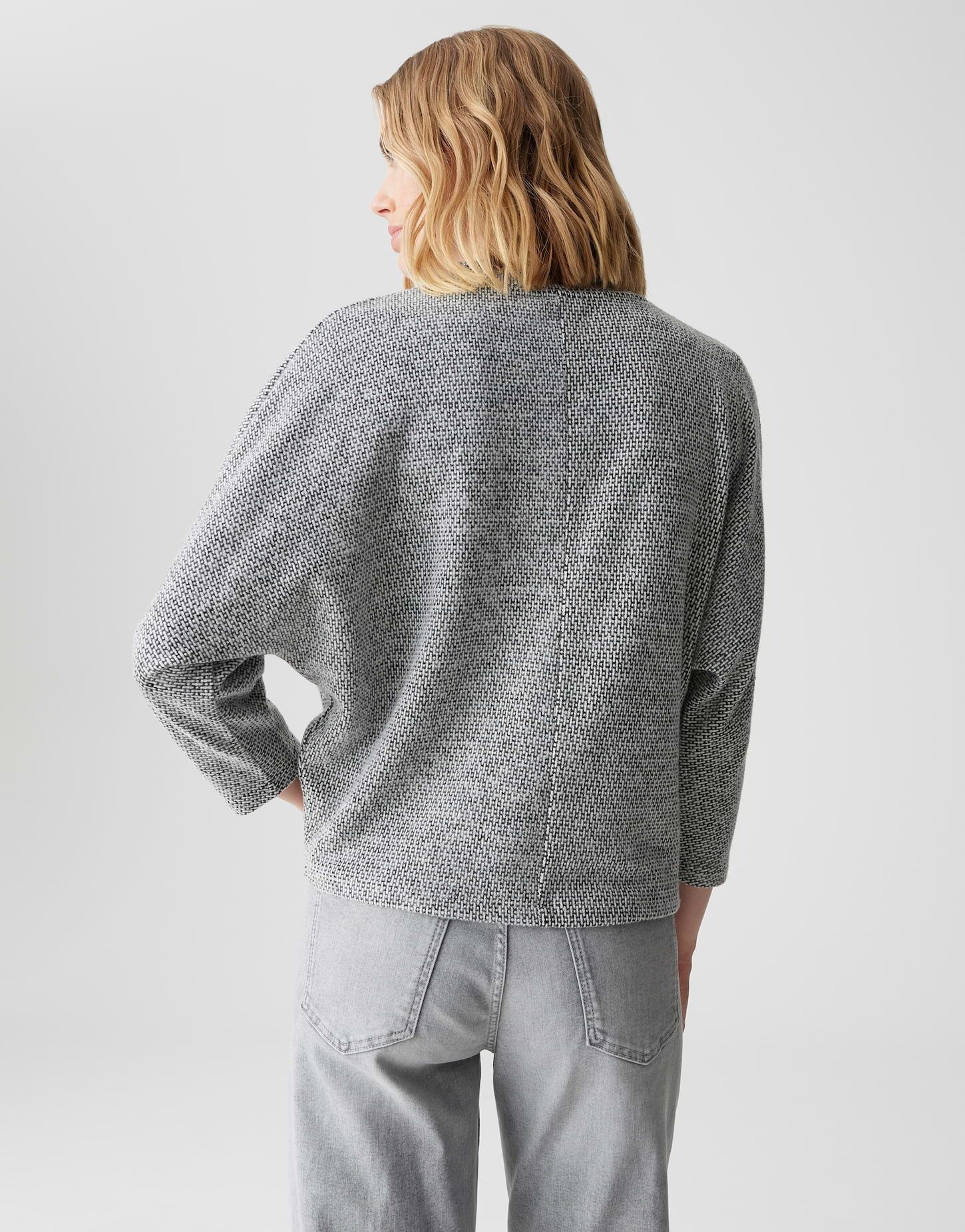 OPUS 3/4-Arm-Shirt SUCOZY Regular Fit mit grafischem Muster lockere Passform, weicher Griff, elastischer Stoff