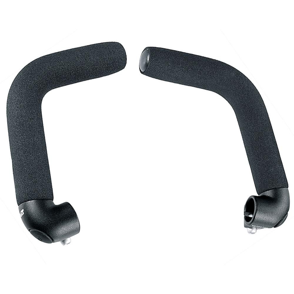 Ergotec Fahrradlenkergriff ergotec Bar Ends Touring inkl Griffüberzug gebogen Aluminium schwarz