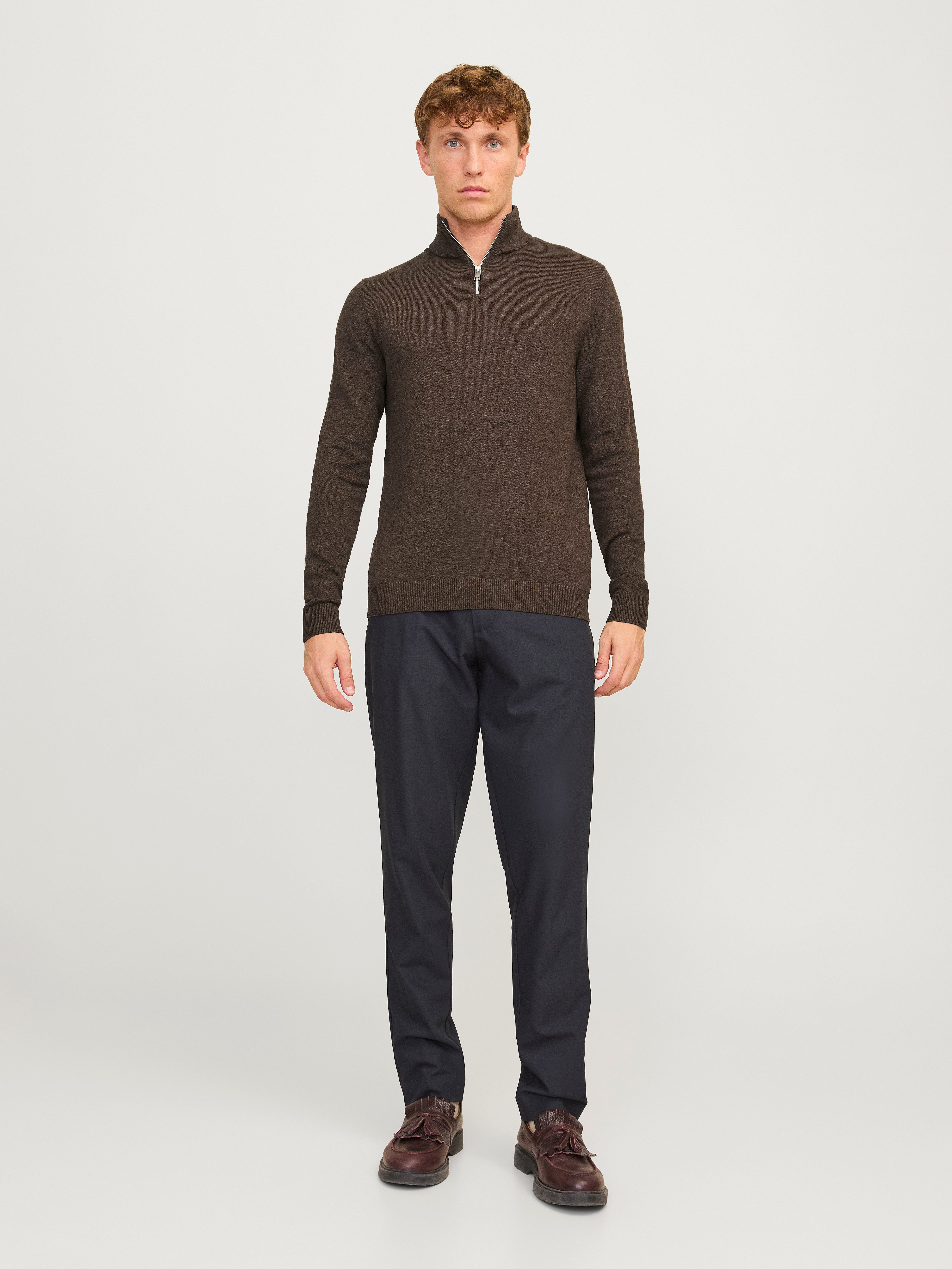 Jack & Jones Troyer JJEEMIL KNIT HALF ZIP NOOS Baumwollmischung, regular fit – Bild 5 von 5