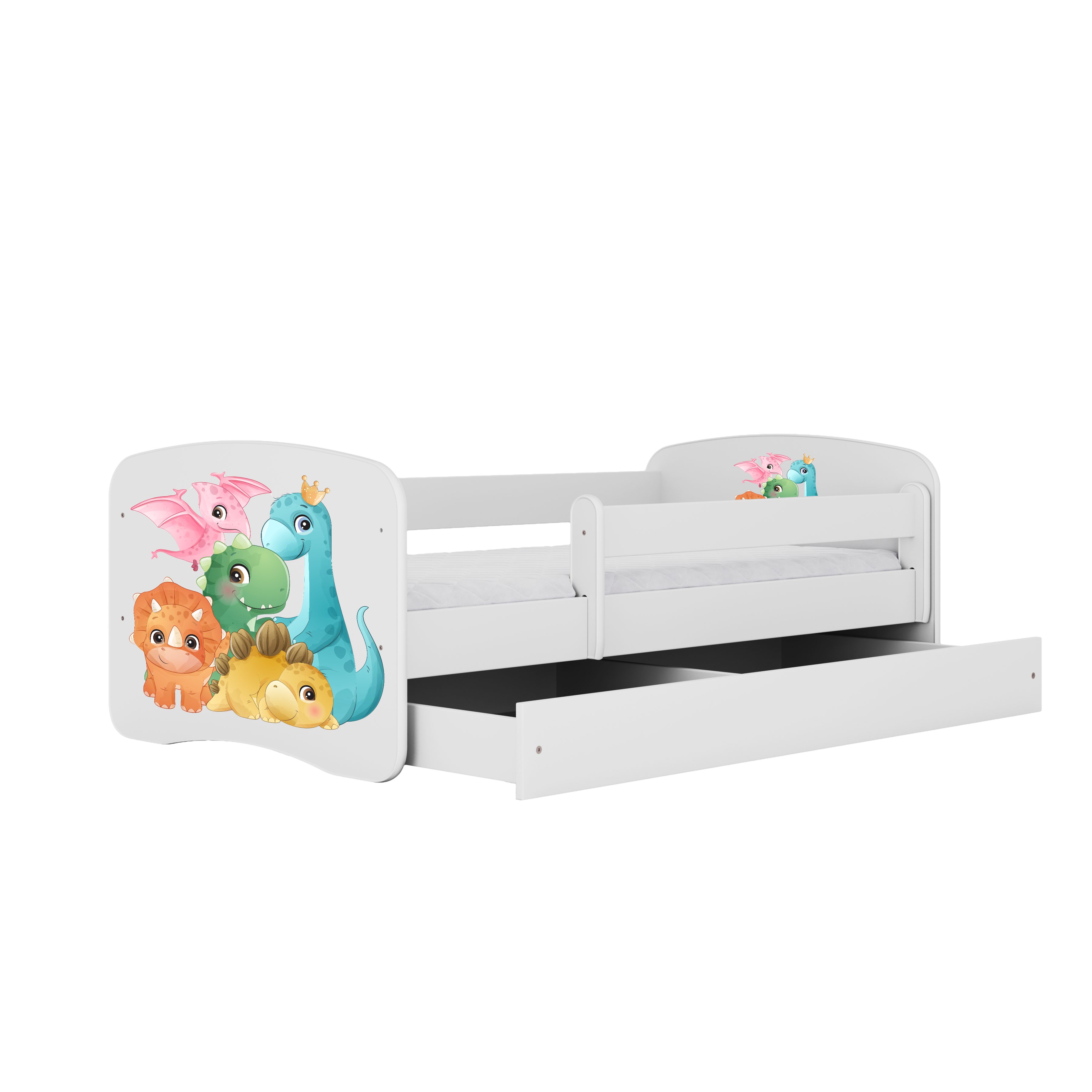 Raumhirsch Furniture Kinderbett 70x140, 80x160, 80x180 cm - Komplettset mit Matratze & Schublade (Bett für Mädchen, Einzelbett Kinder 2–12, mit Rausfallschutz & – Bild 2 von 5