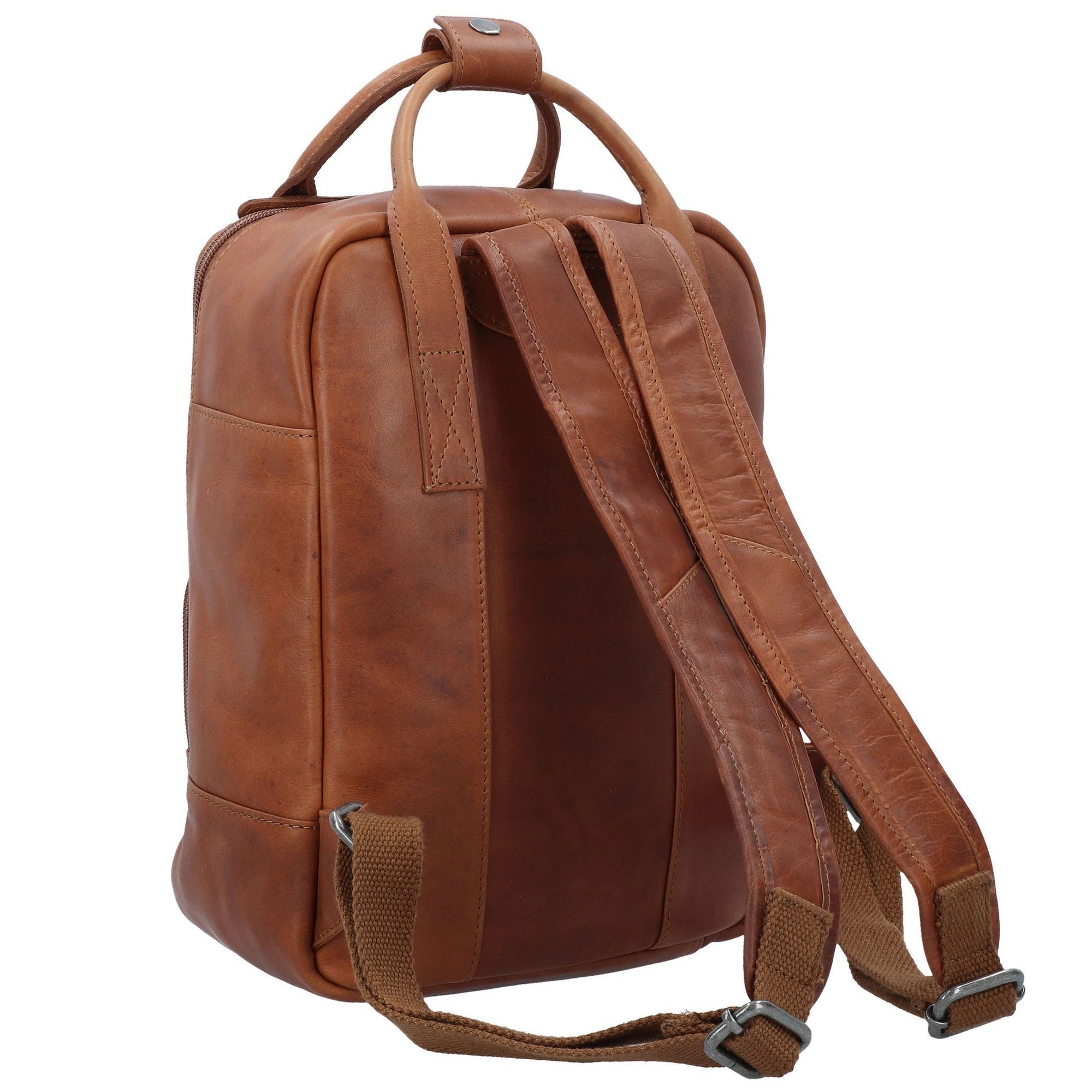 Up, Brand Wax The Chesterfield cognac Cityrucksack Leder Pull