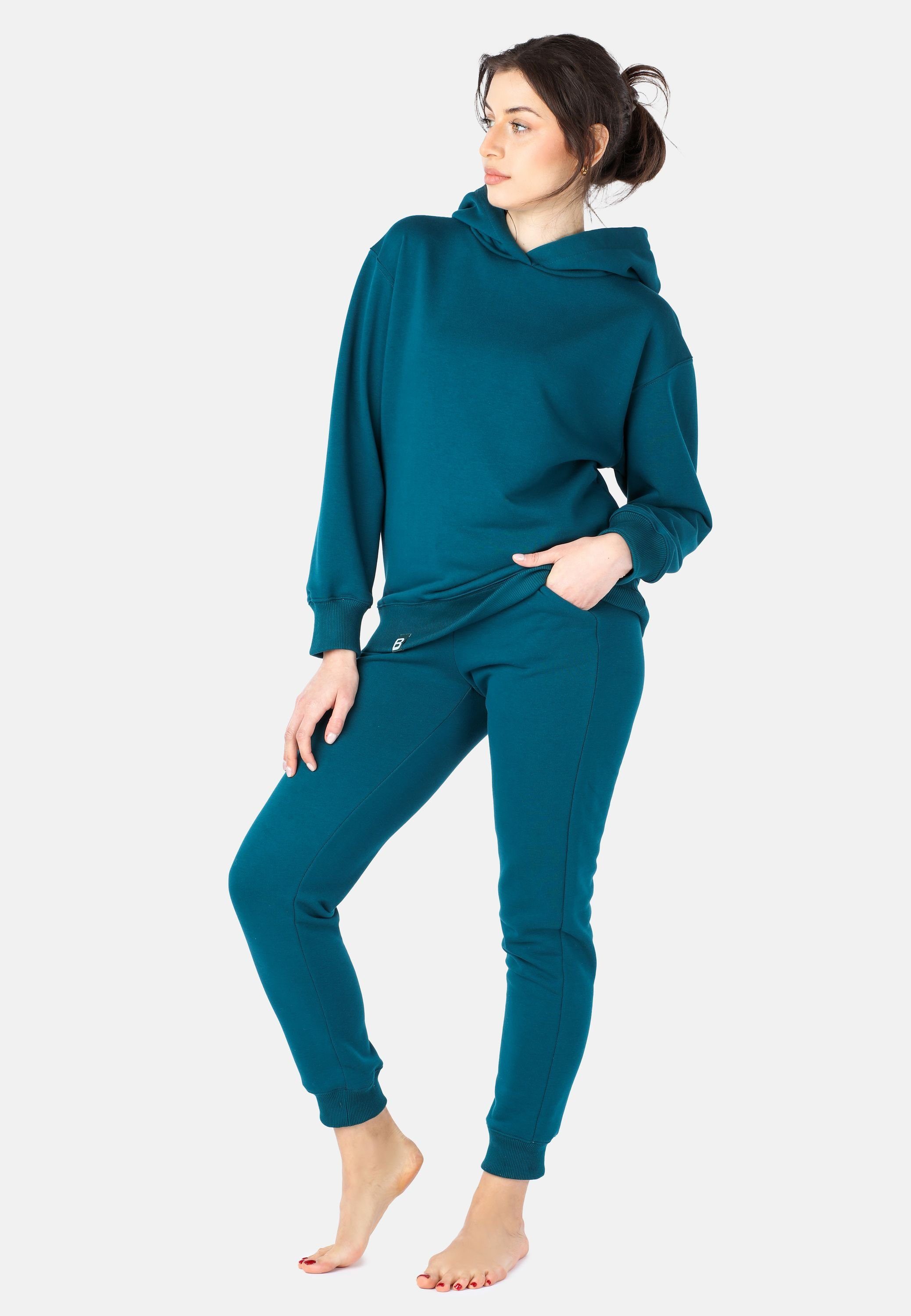 Bellivalini Kapuzensweatshirt Kapuzenpullover lang Damen Hoodie Sportanzug Oberteil Pullover BLV210