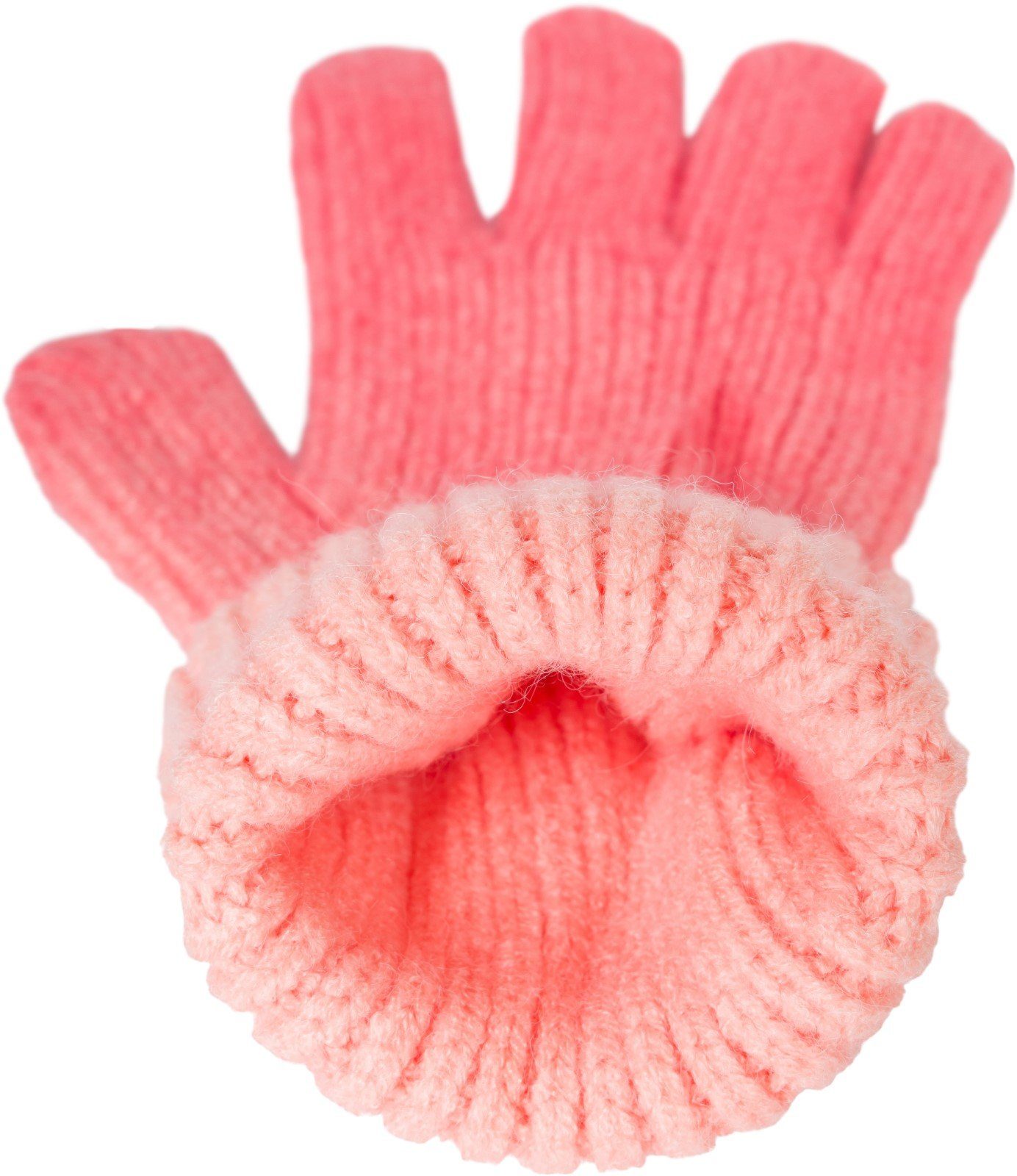 styleBREAKER Strickhandschuhe Koralle-Apricot Strickhandschuhe Muster Farbverlauf