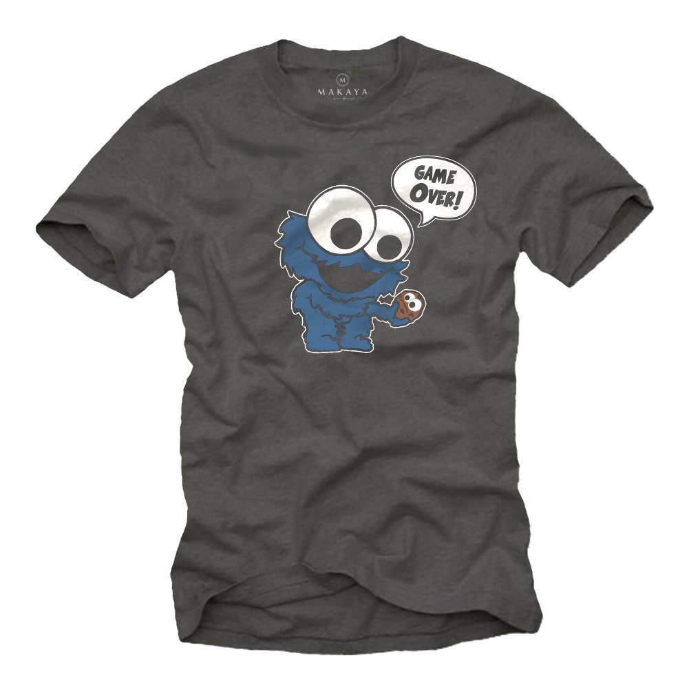 MAKAYA Print-Shirt Herren Motiv Lustig Witzig Frech Cool Funny Druck Ausgefallen Männer mit Druck