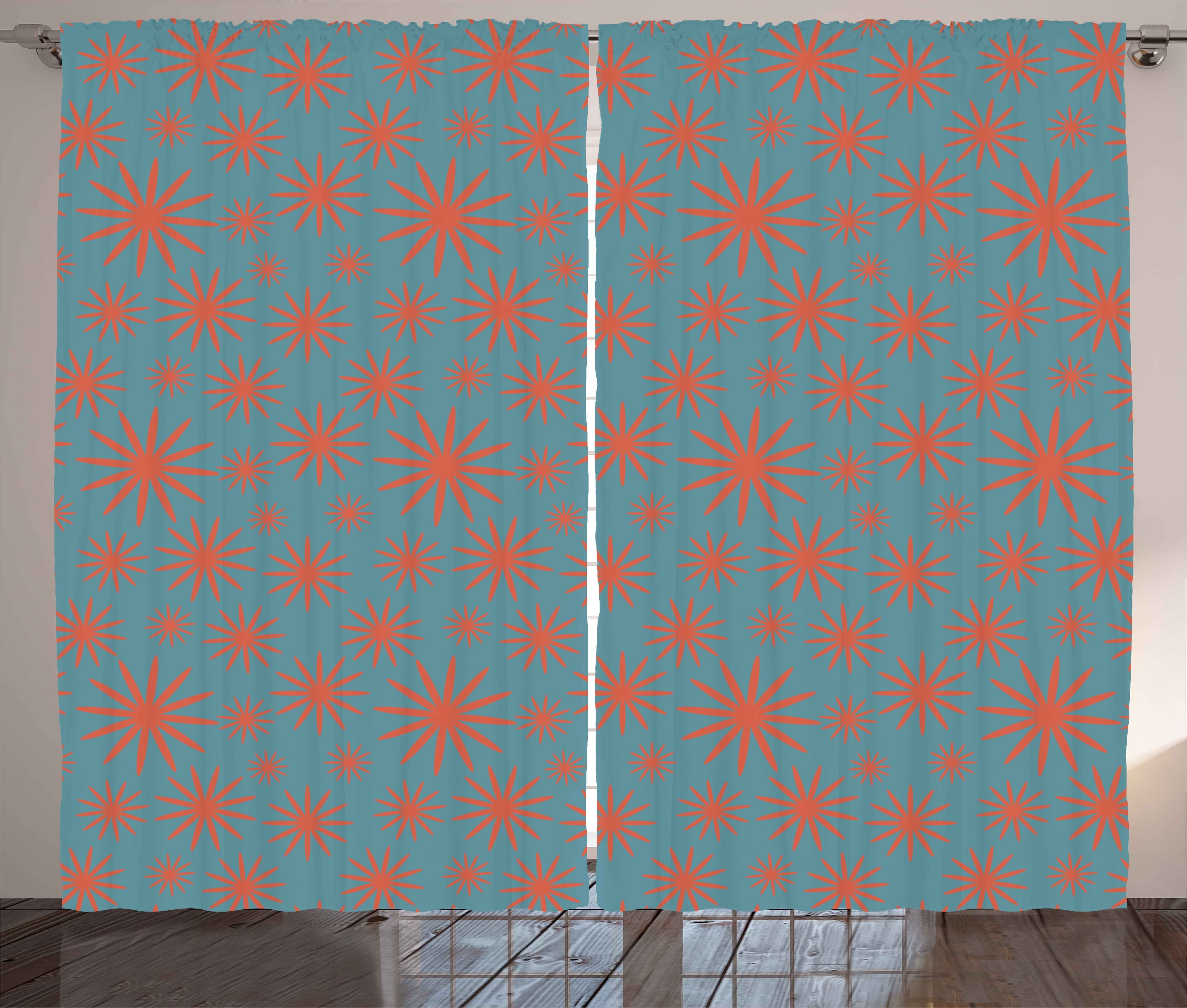 Vorhang Haken, Kräuselband Gardine Schlaufen inspiriert Vintage Schlafzimmer Jahre Abakuhaus, 50er und Blumen mit