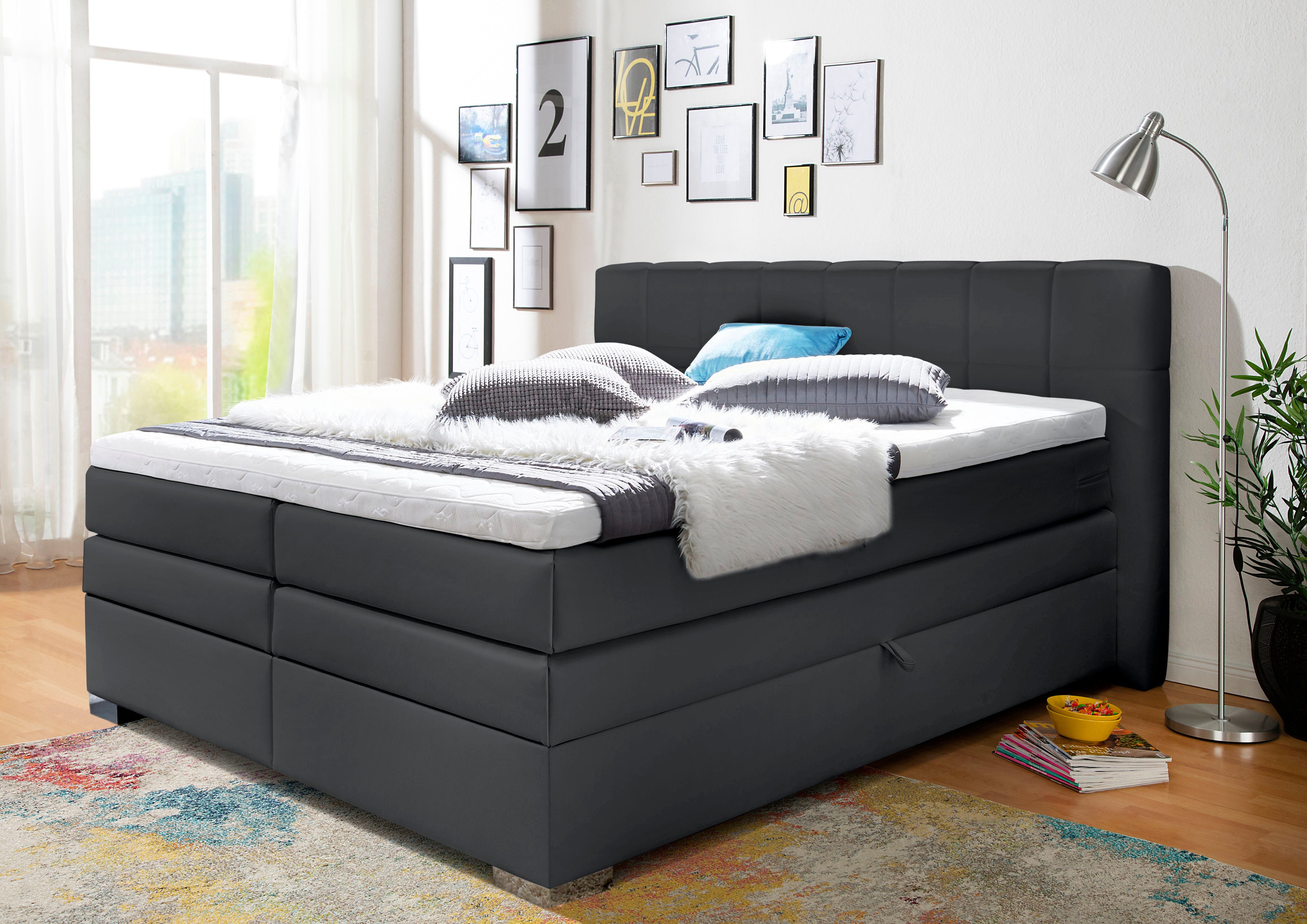 INOSIGN Boxspringbett "Airdrie", inkl. Bettkasten und Topper günstig online kaufen