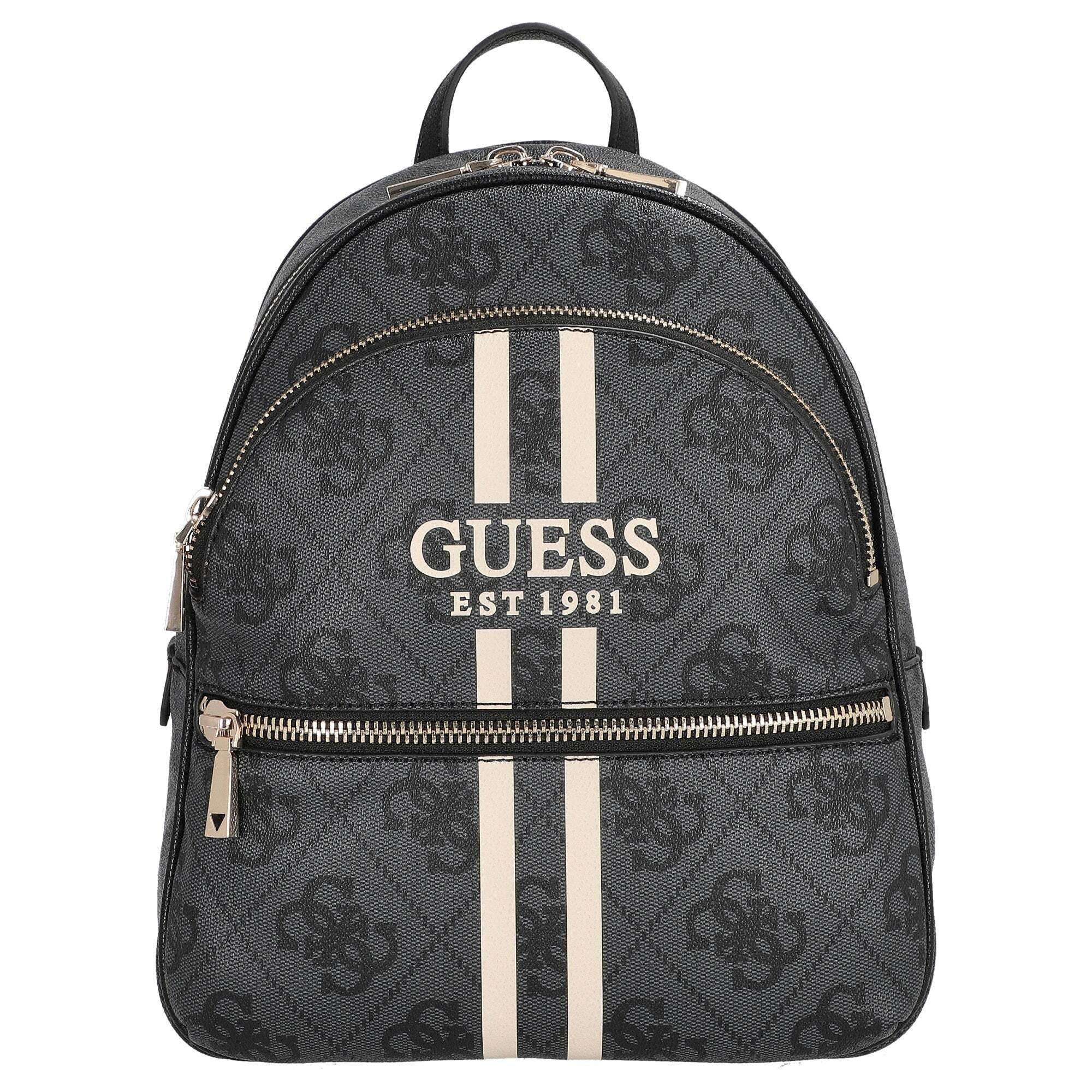 Guess Freizeitrucksack Manhattan II Backpack - Rucksack L (coal logo) (1-tlg)