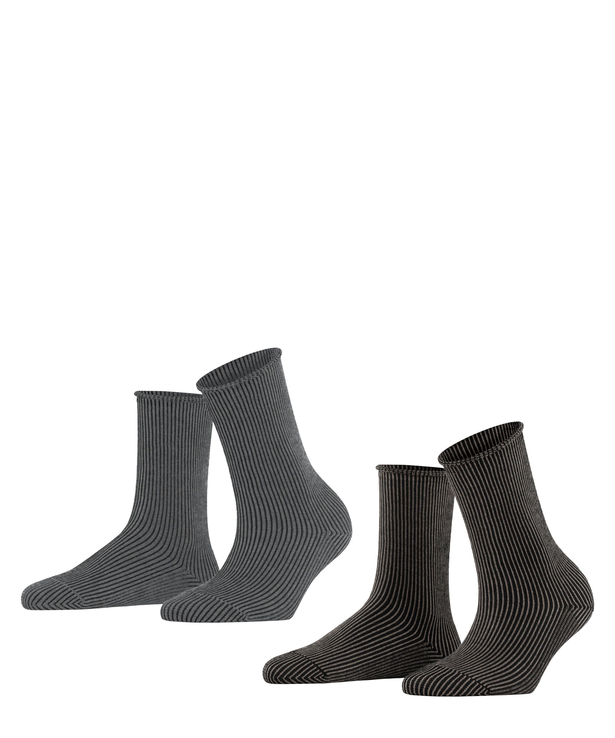 Esprit Socken Vertical Stripe 2-Pack sortiment (0050) (2-Paar)