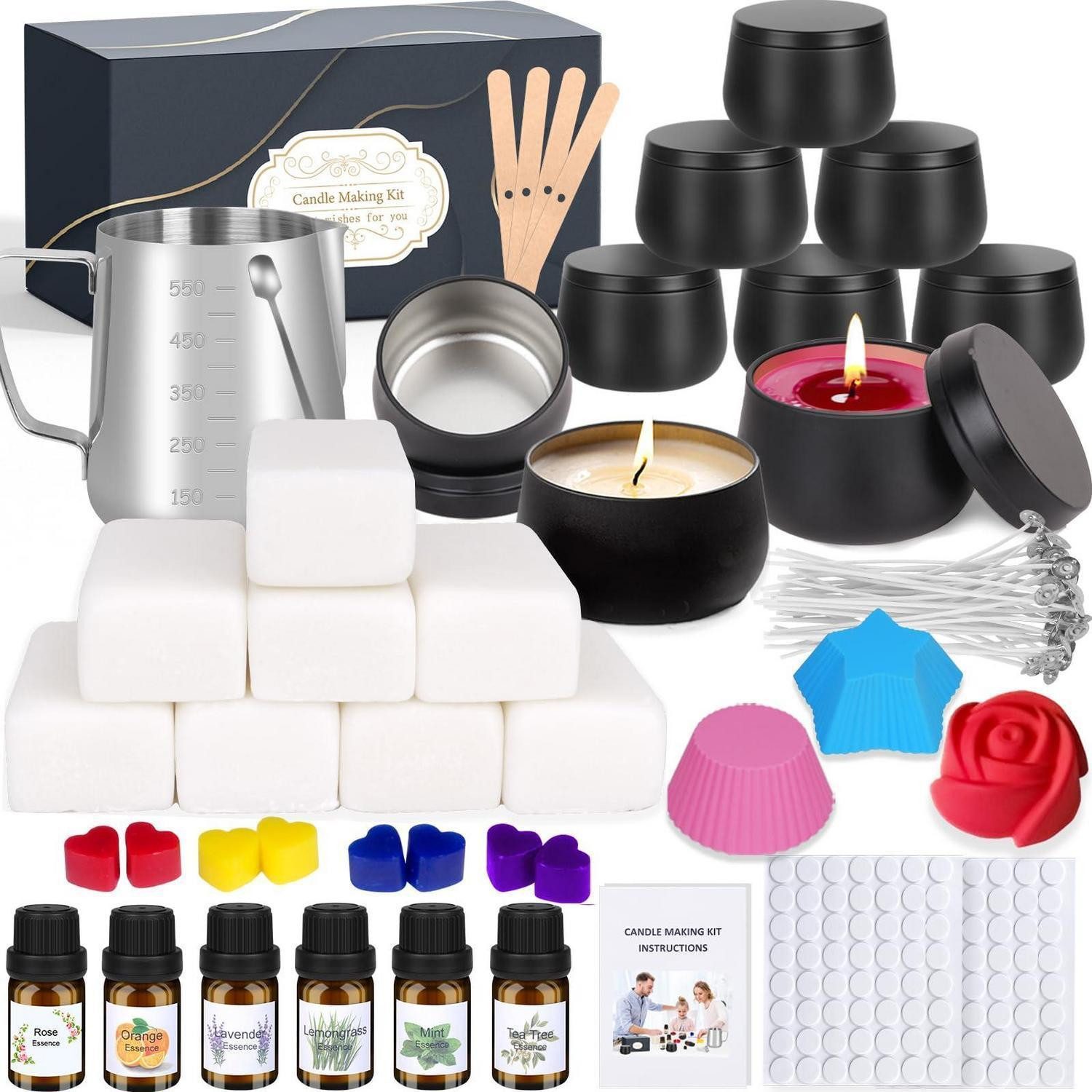 LuxusKollektion Duftkerze Kerzen Selber Machen Set Duftkerzen Gießen Kit