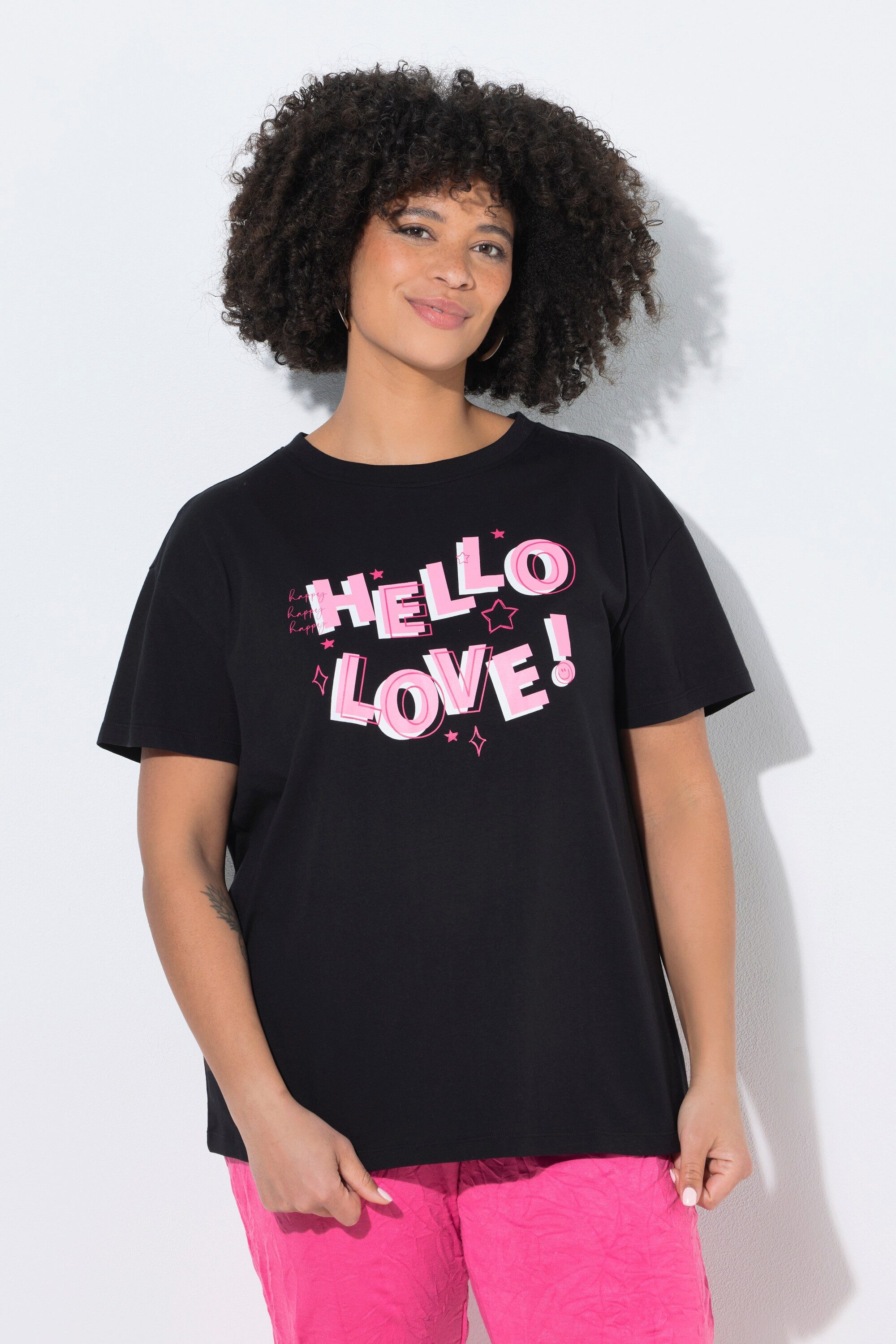 Angel of Style T-Shirt T-Shirt Boxy Fit Hey You Schriftzug