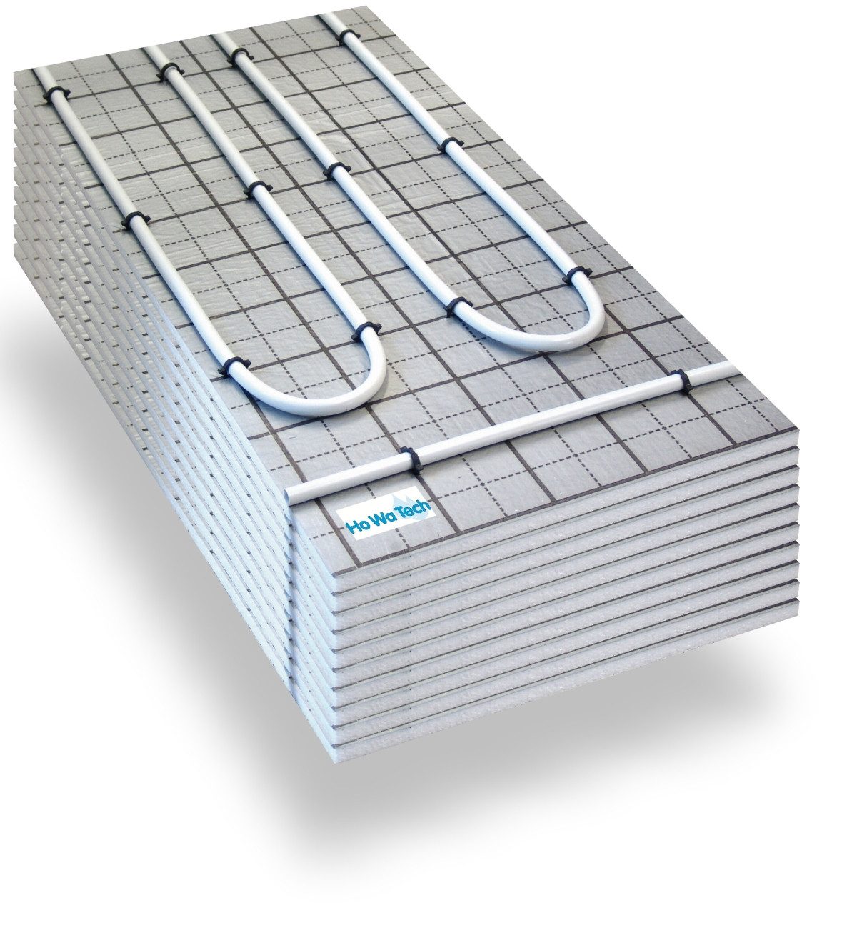HoWaTech Warmwasserfußbodenheizungen TAC Warmwasser 20mm Tacker Fußbodenheizung System Verlegeplatte, (Komplett Set)